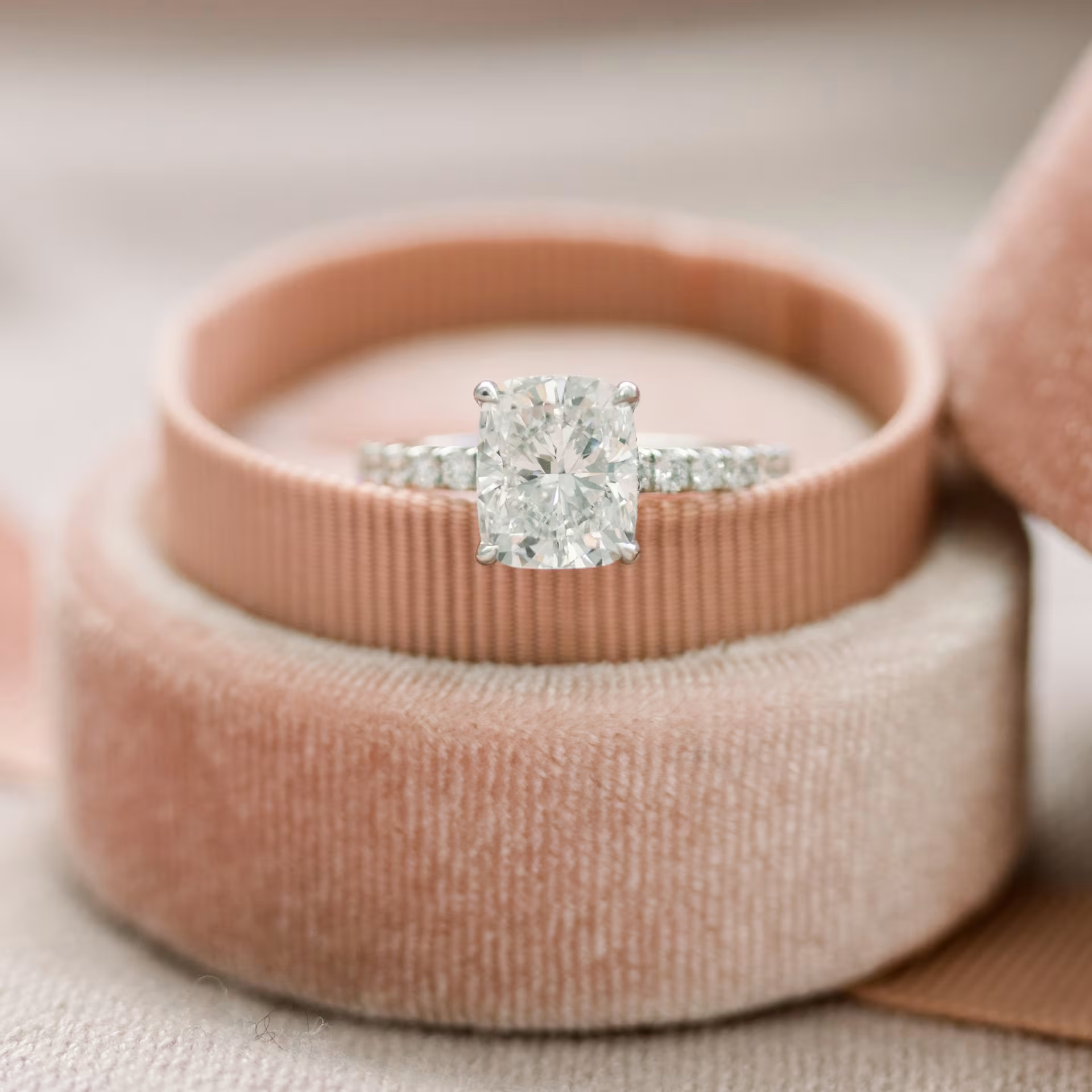 Marquise Cut Cluster Styled Lab Grown Diamond Engagement Ring