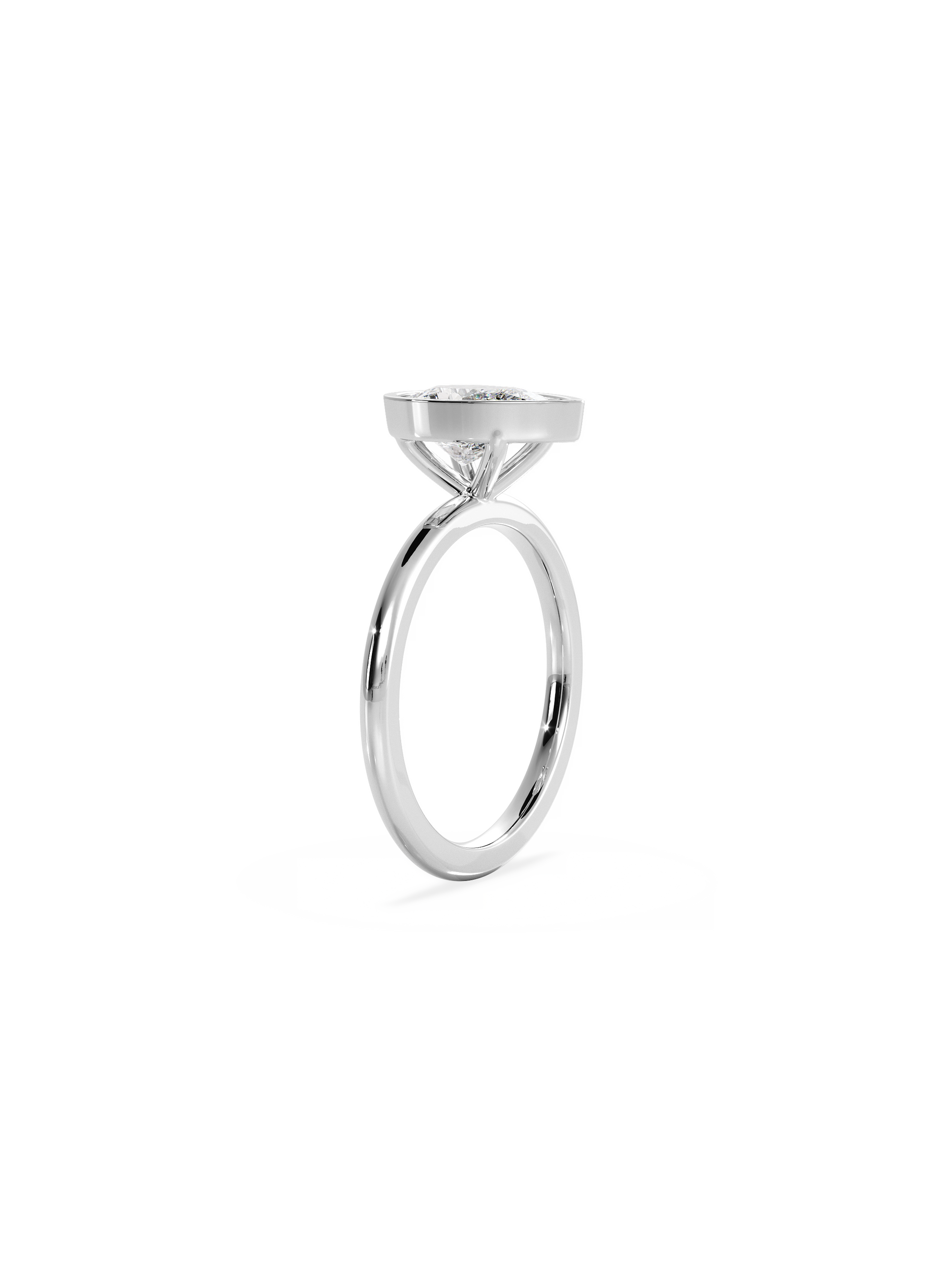 2 CT Round Three Stones Lab Grown Diamond Engagement Ring