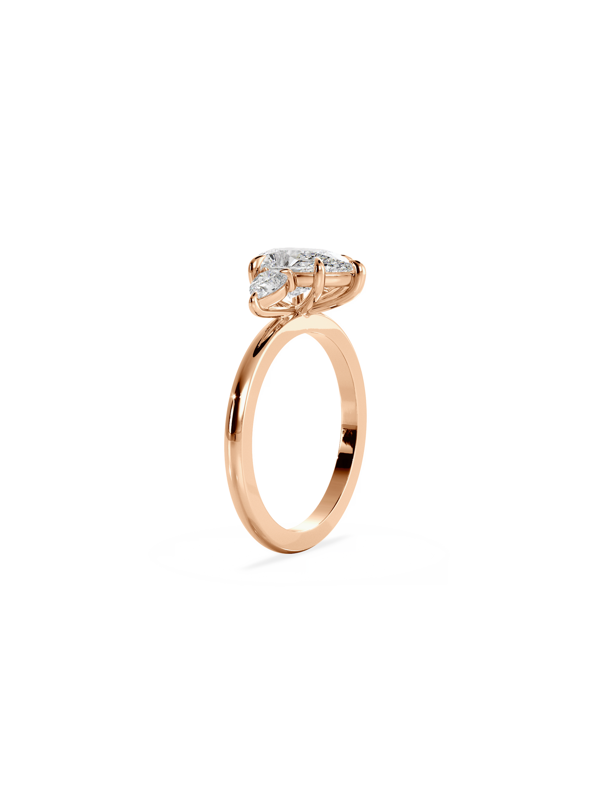 2 CT Round Three Stones Lab Grown Diamond Engagement Ring