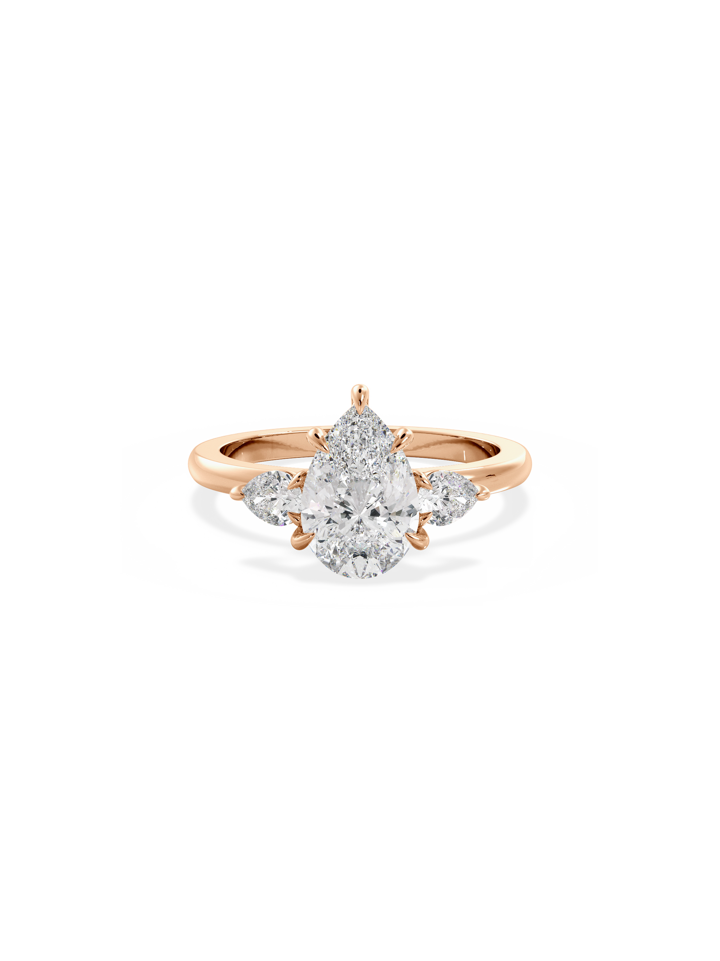 2 CT Round Three Stones Lab Grown Diamond Engagement Ring