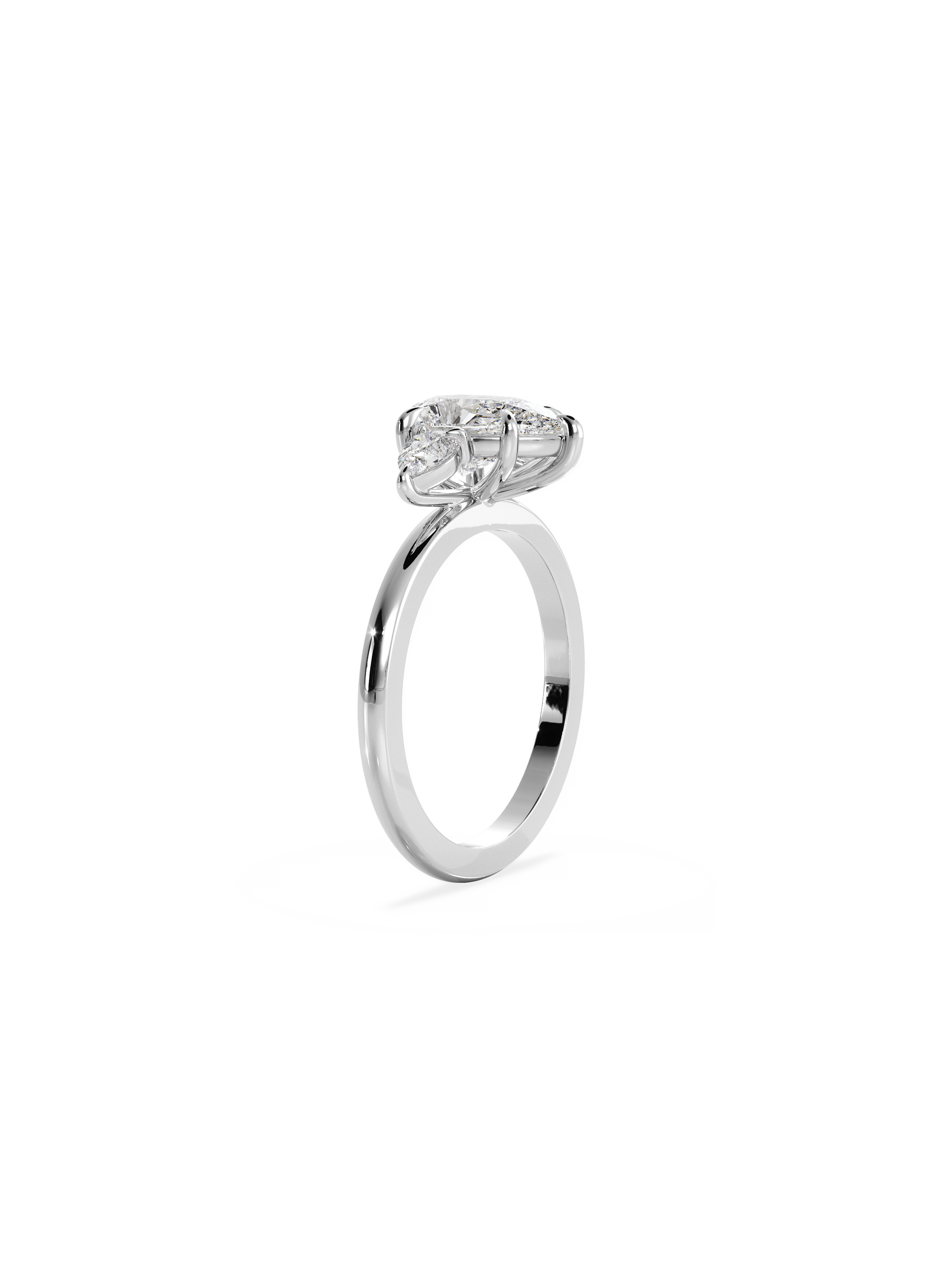 2 CT Round Three Stones Lab Grown Diamond Engagement Ring