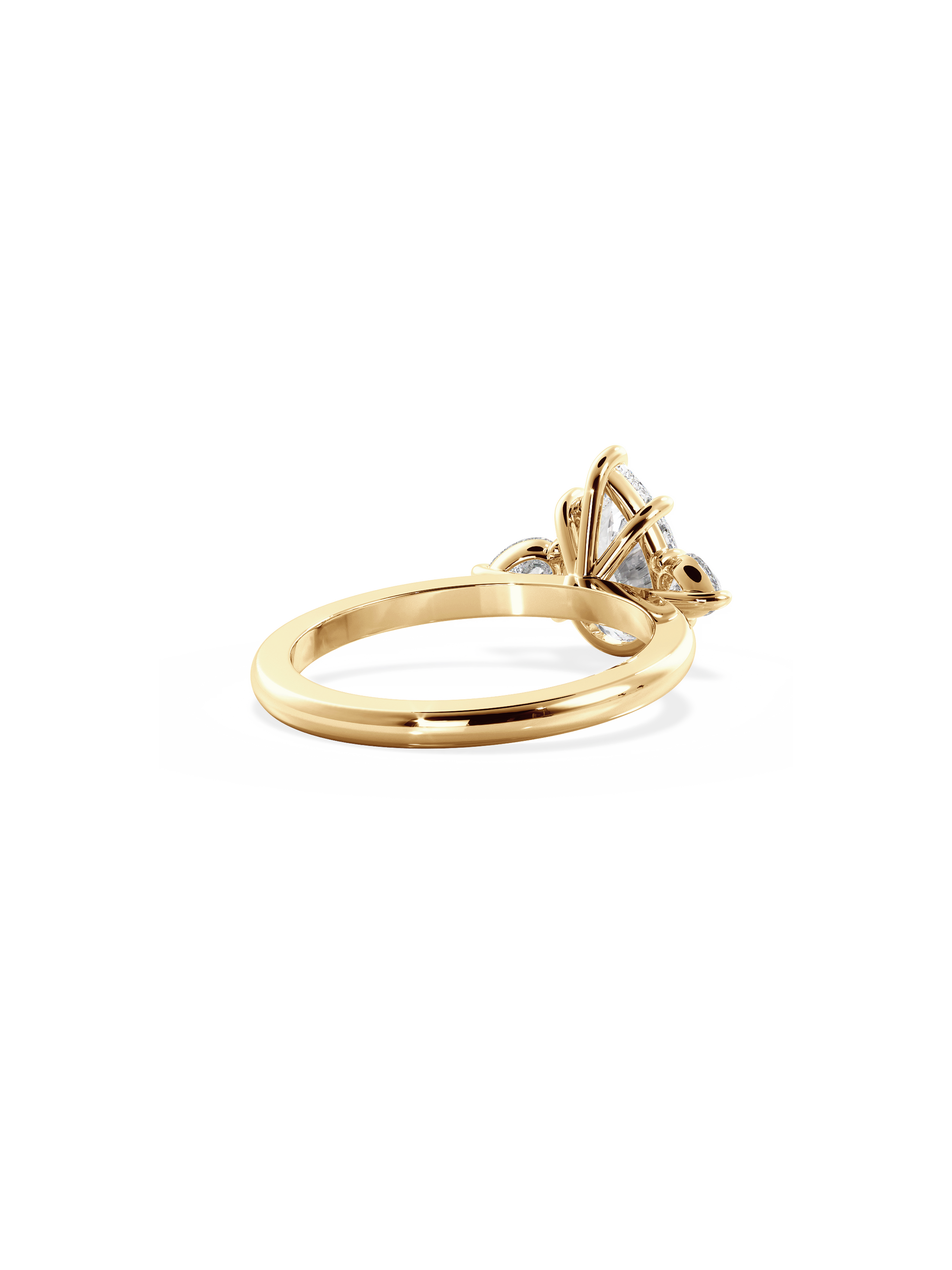 2 CT Round Three Stones Lab Grown Diamond Engagement Ring