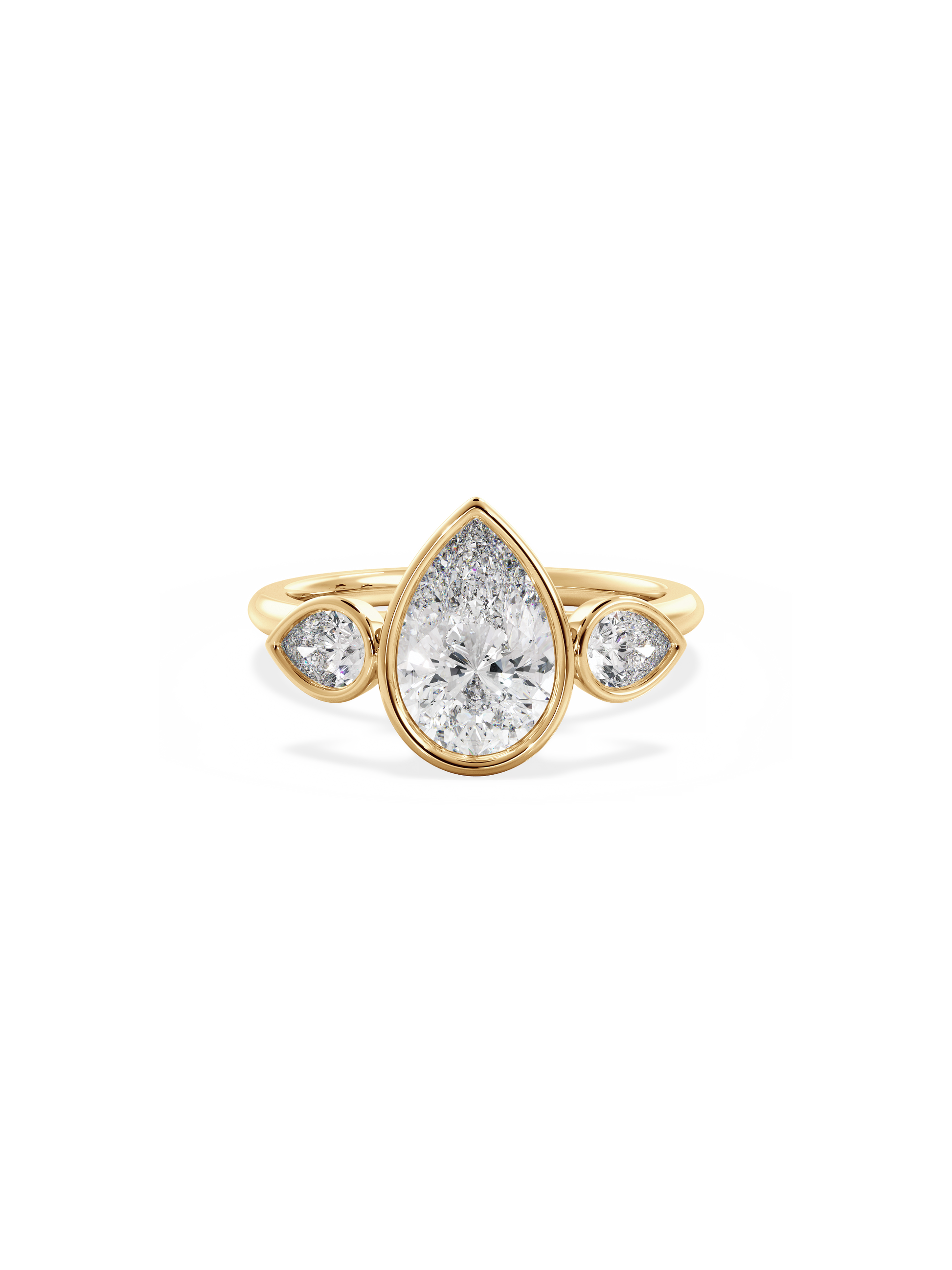 2 CT Round Three Stones Lab Grown Diamond Engagement Ring