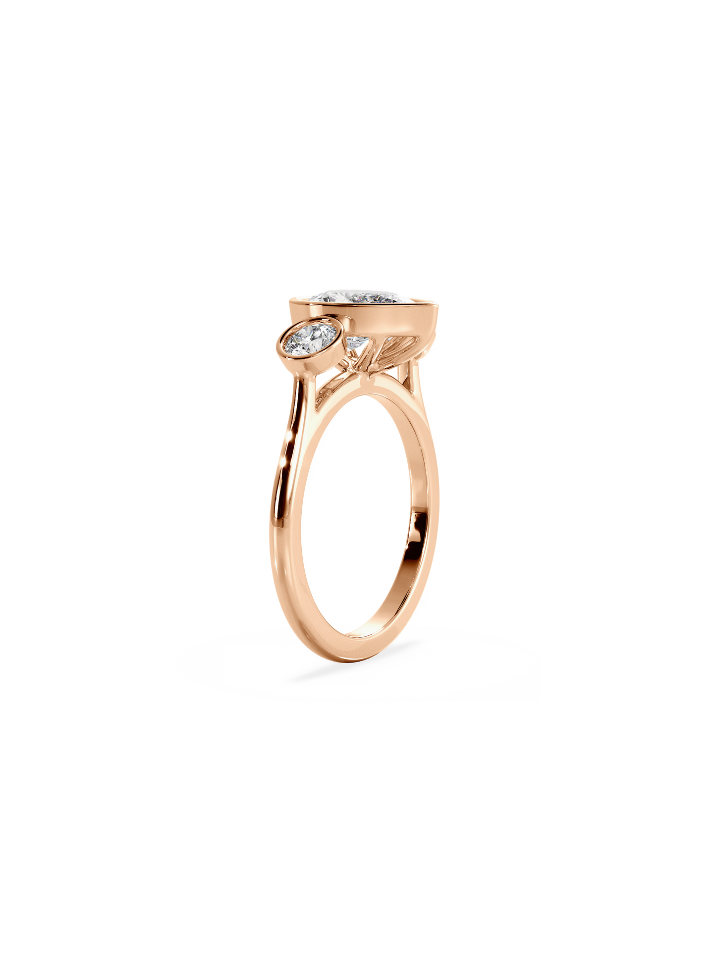 2 CT Round Three Stones Lab Grown Diamond Engagement Ring