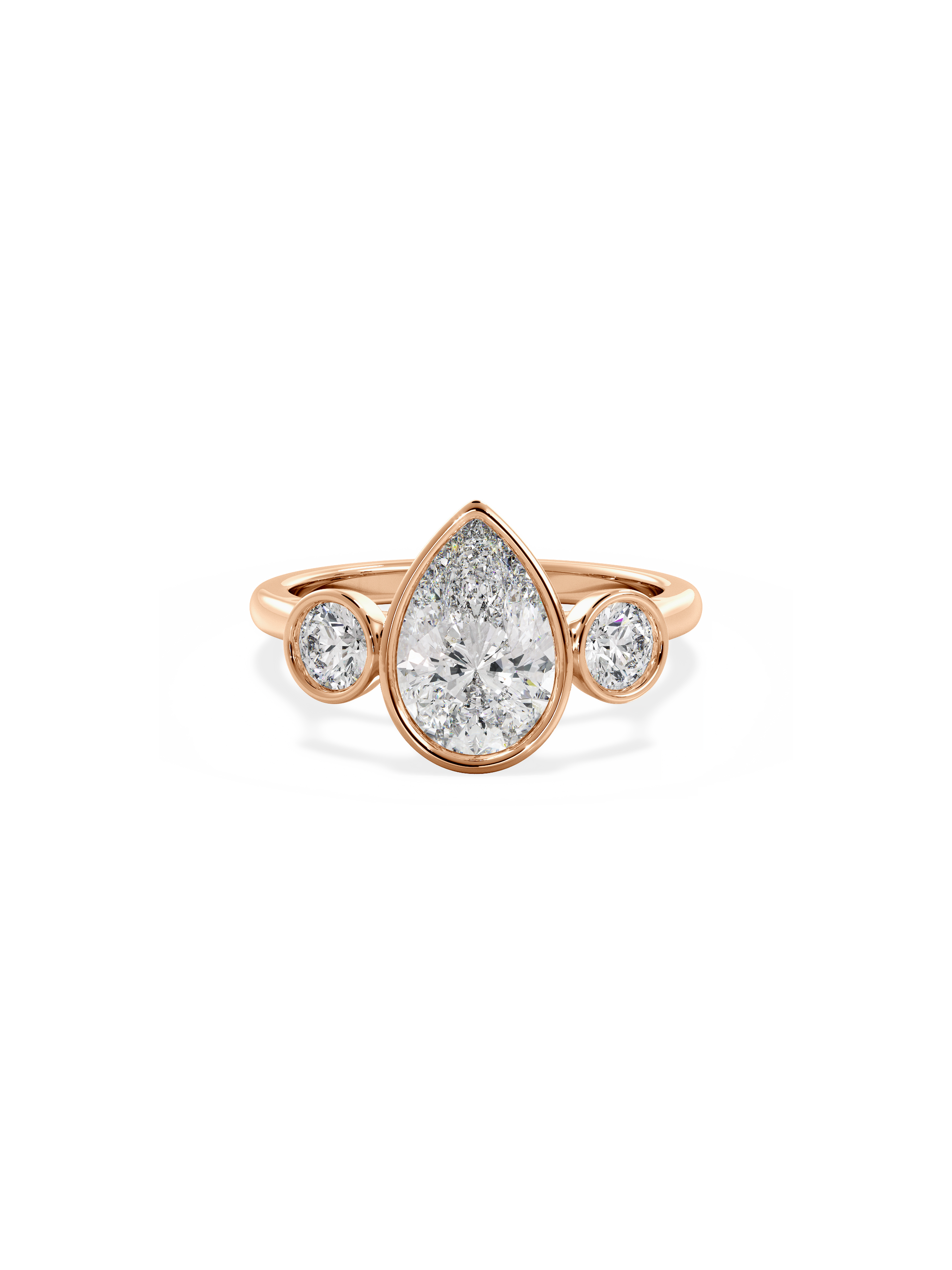 2 CT Round Three Stones Lab Grown Diamond Engagement Ring