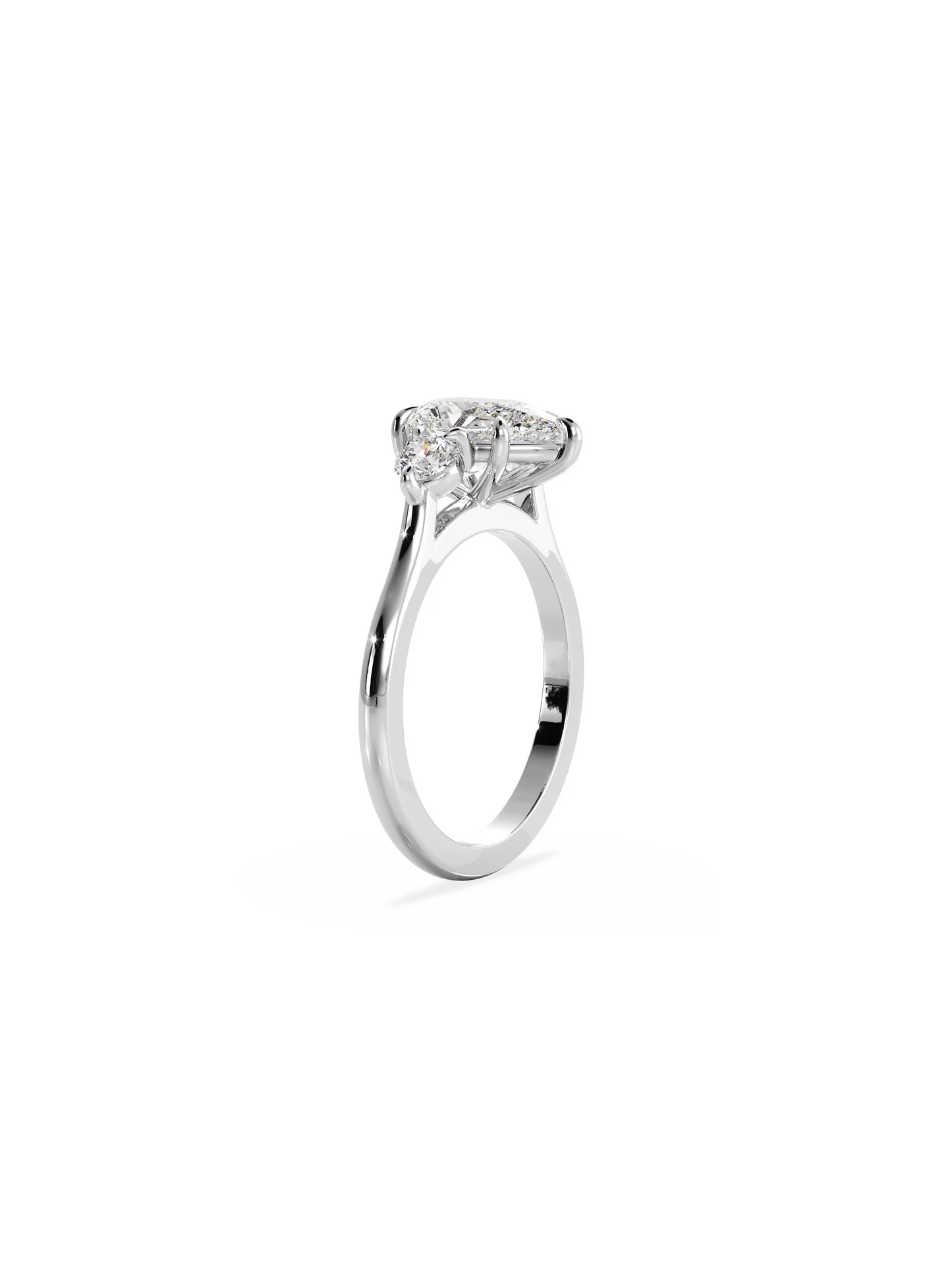 2 CT Round Three Stones Lab Grown Diamond Engagement Ring