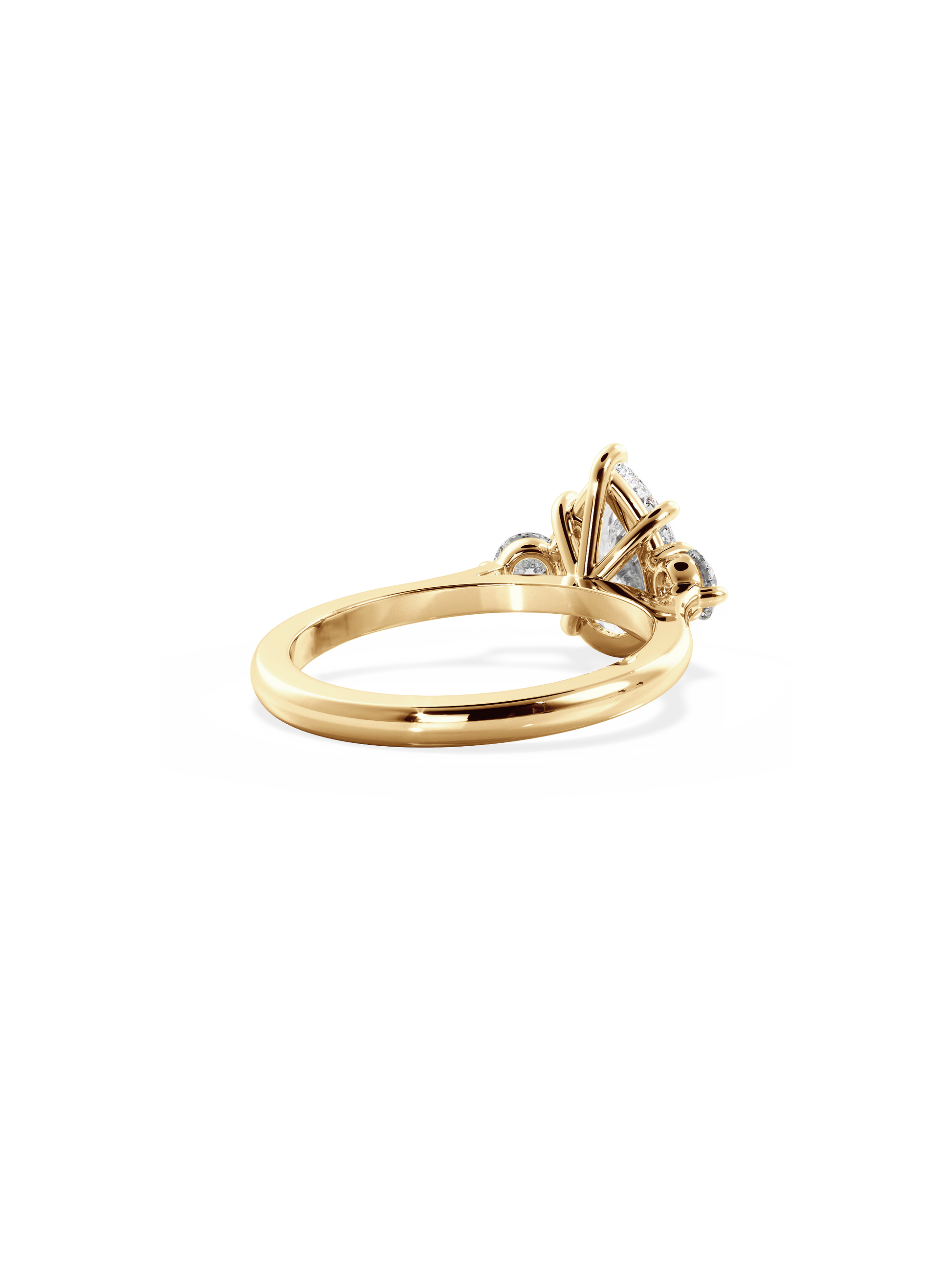 2 CT Round Three Stones Lab Grown Diamond Engagement Ring