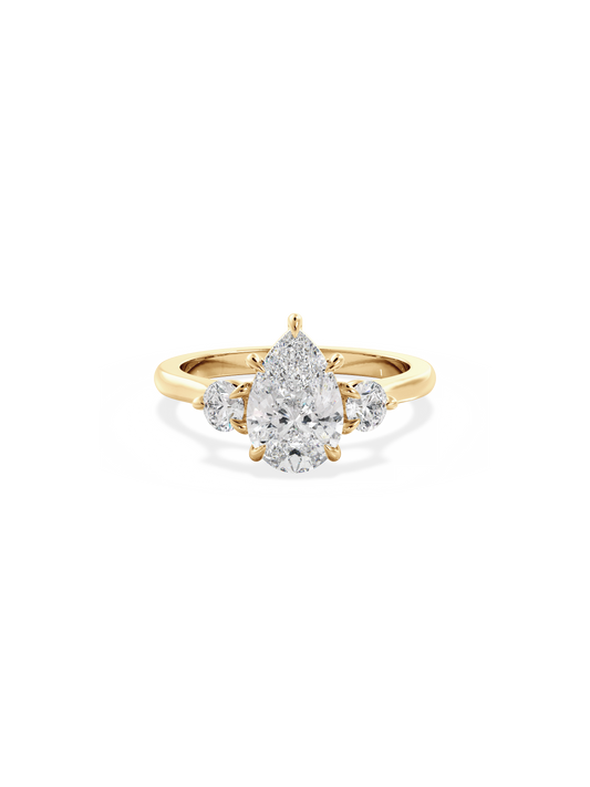 2 CT Round Three Stones Lab Grown Diamond Engagement Ring