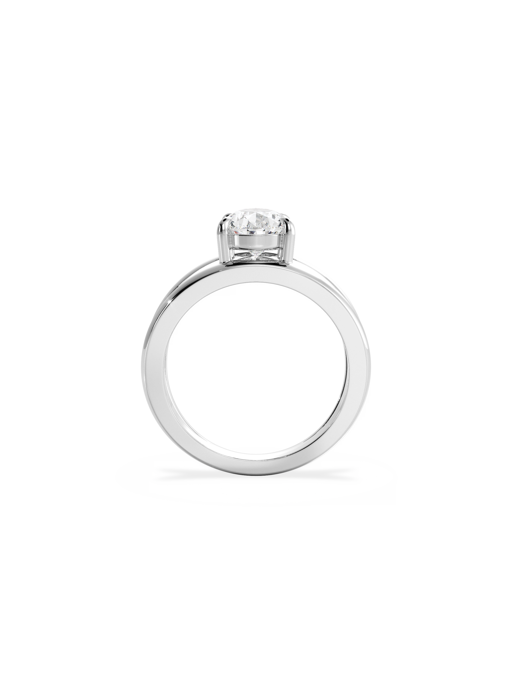 2 CT Round Three Stones Lab Grown Diamond Engagement Ring