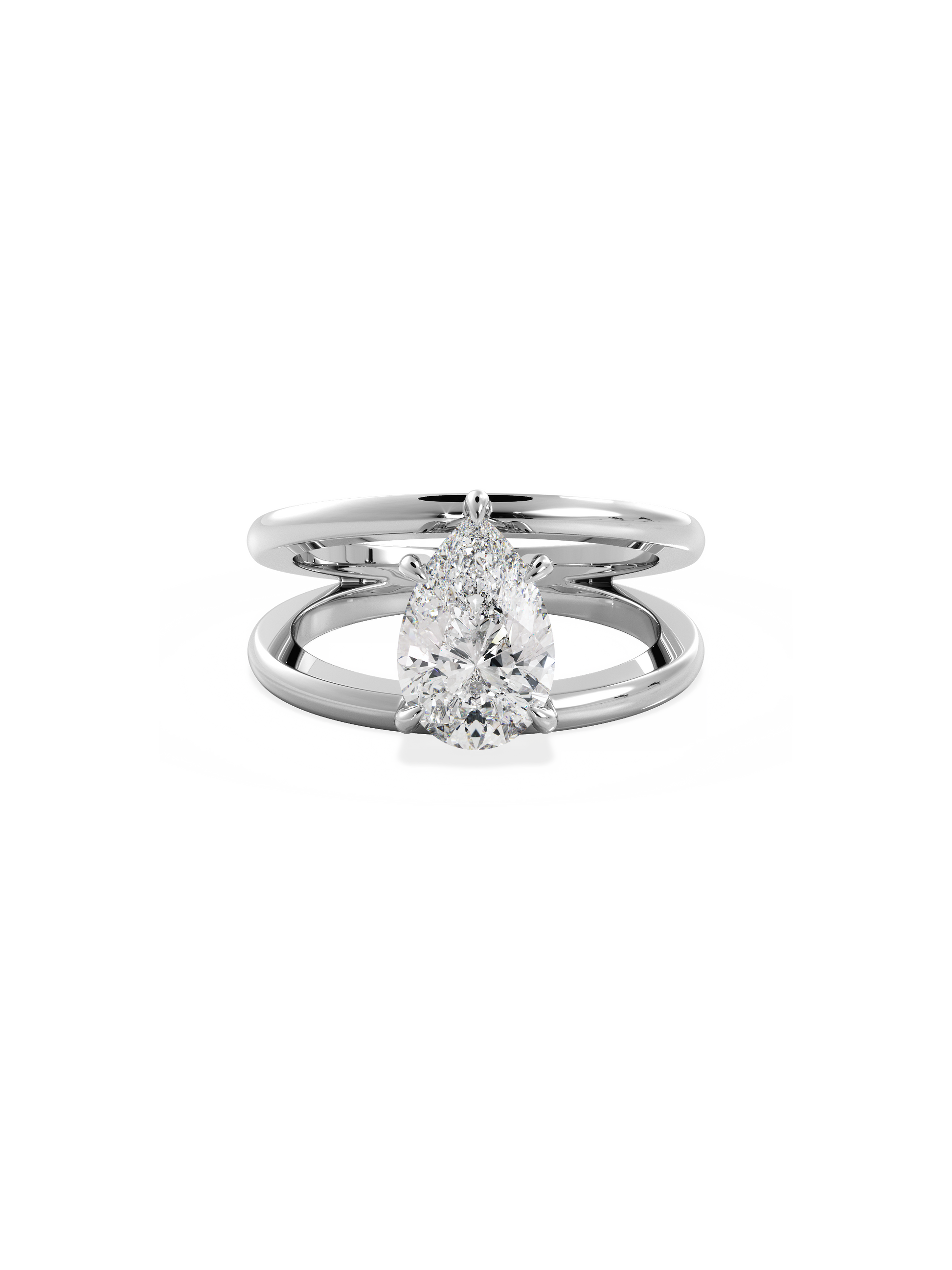 2 CT Round Three Stones Lab Grown Diamond Engagement Ring