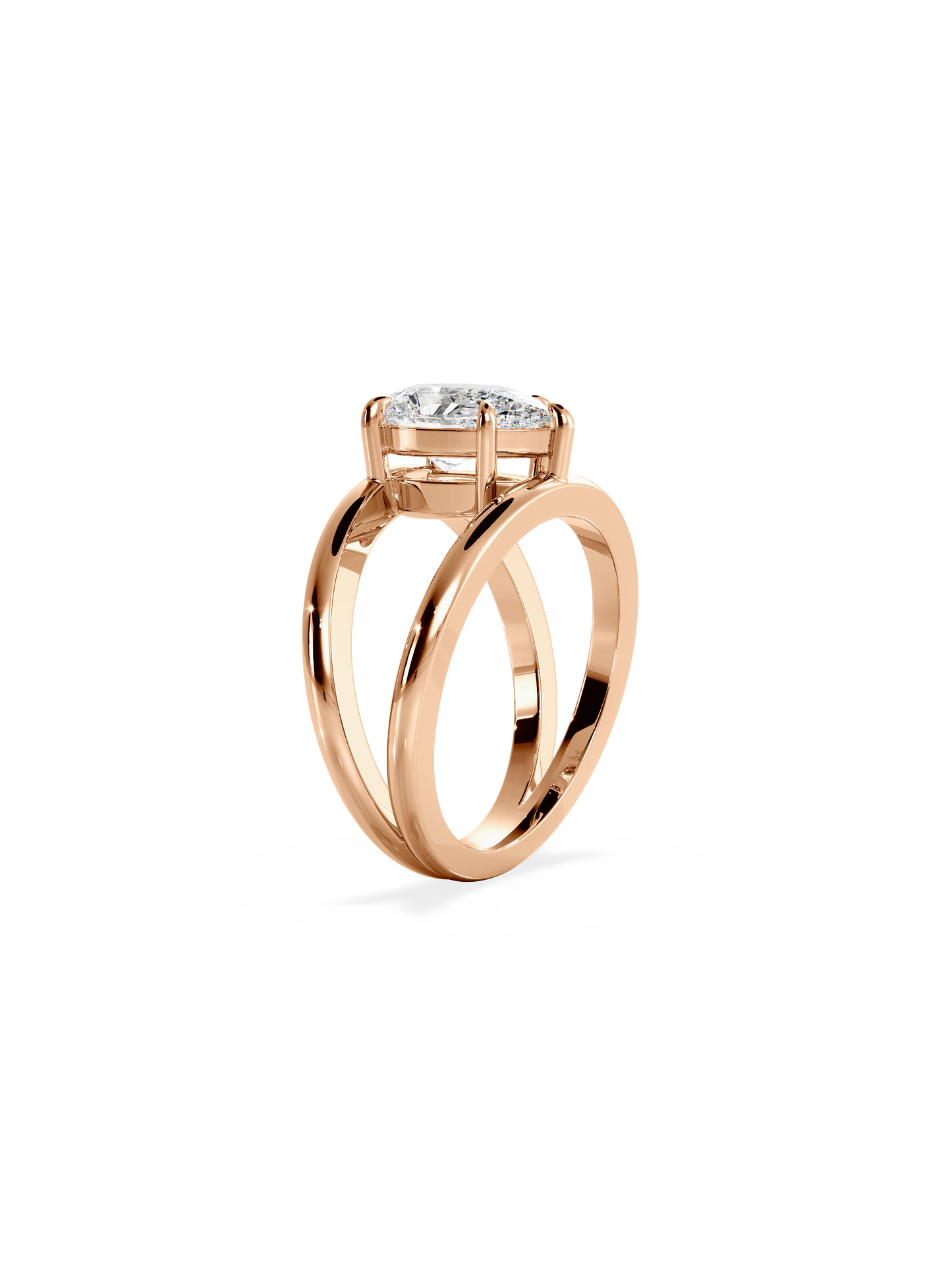 2 CT Round Three Stones Lab Grown Diamond Engagement Ring