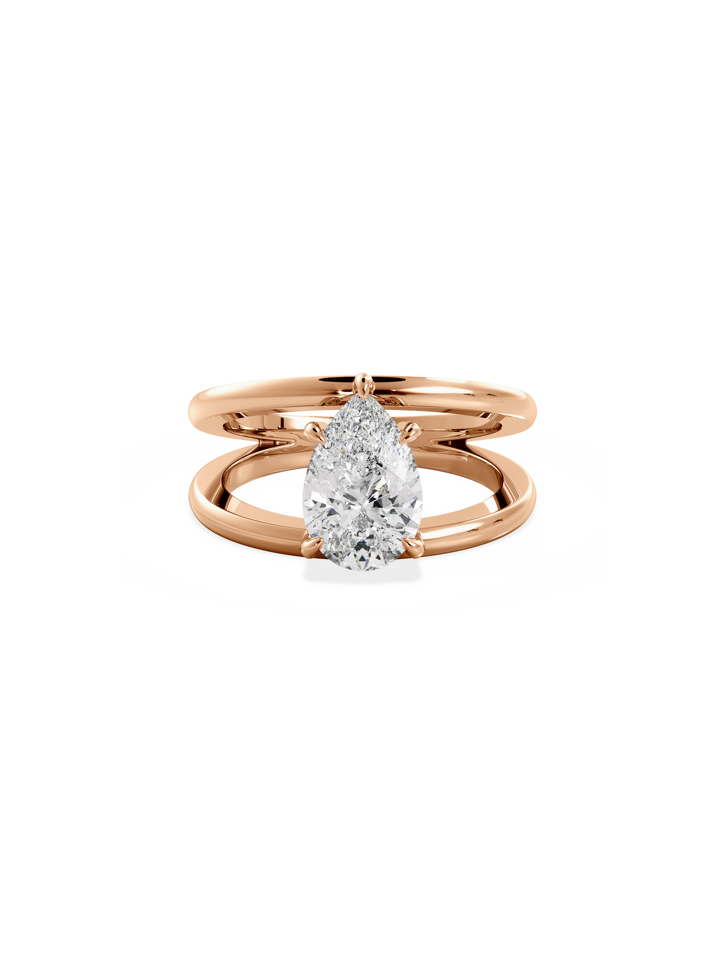 2 CT Round Three Stones Lab Grown Diamond Engagement Ring
