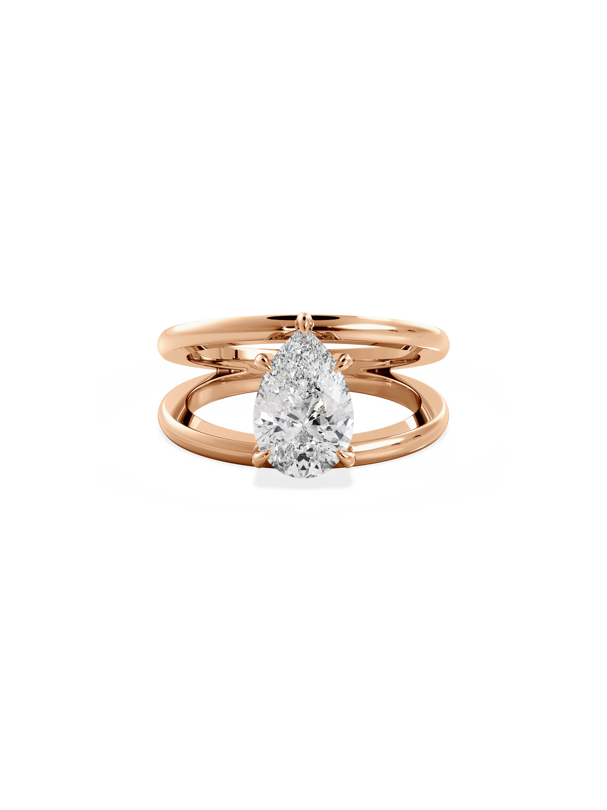 2 CT Round Three Stones Lab Grown Diamond Engagement Ring