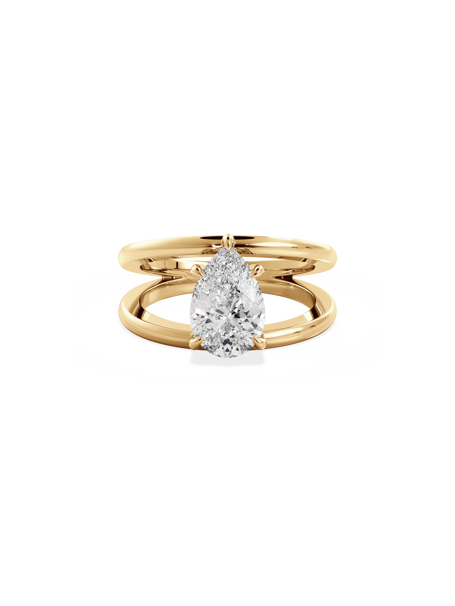 2 CT Round Three Stones Lab Grown Diamond Engagement Ring