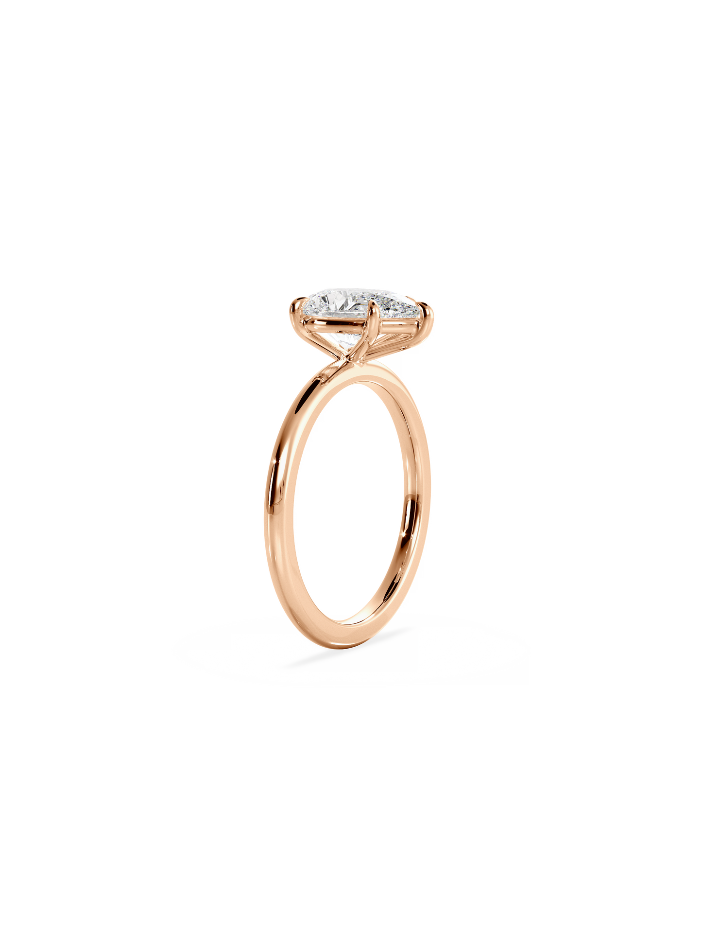 2 CT Round Three Stones Lab Grown Diamond Engagement Ring