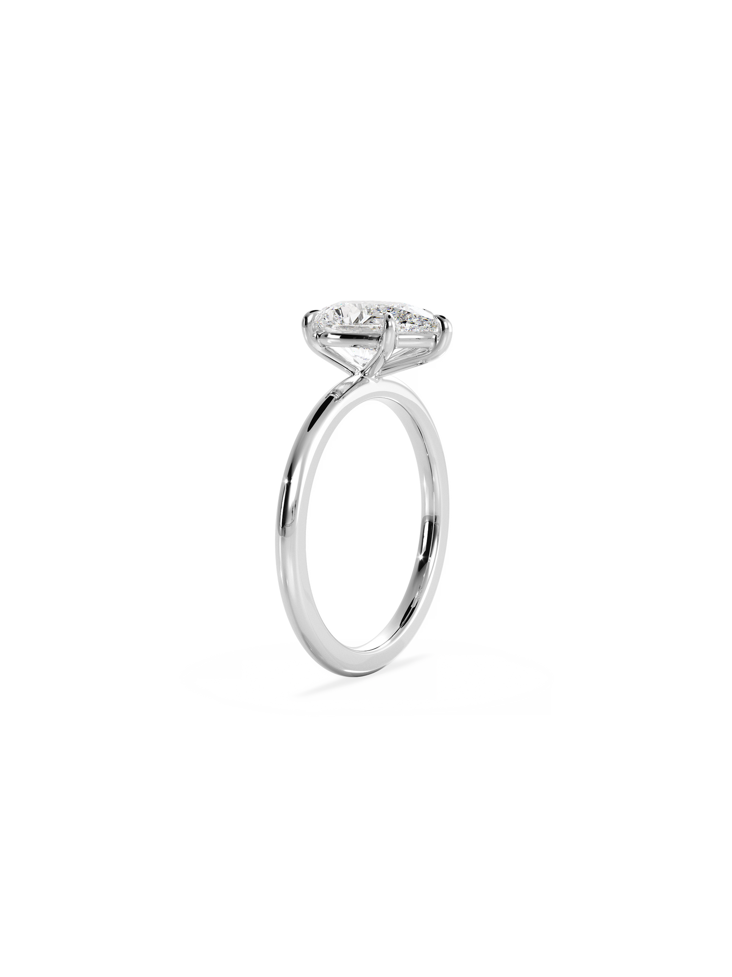 2 CT Round Three Stones Lab Grown Diamond Engagement Ring