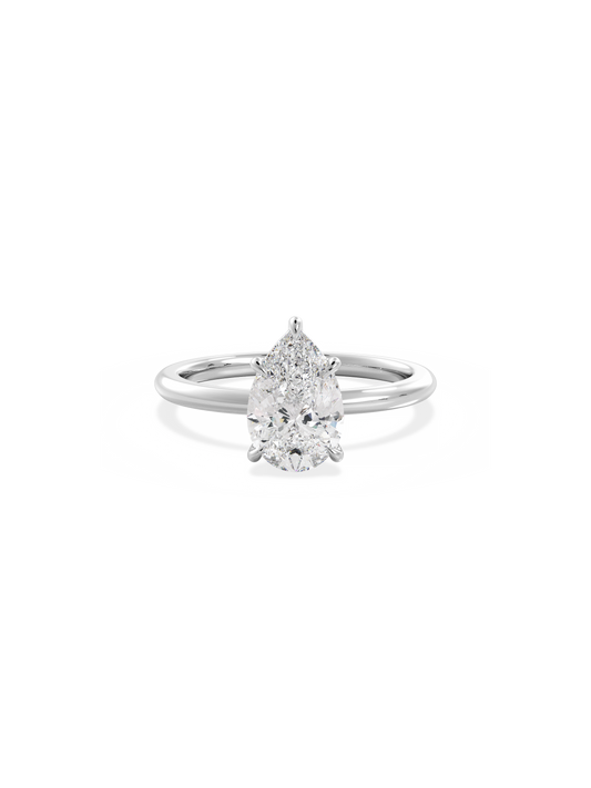 2 CT Round Three Stones Lab Grown Diamond Engagement Ring