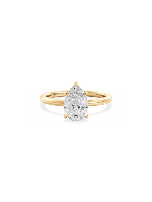 2 CT Round Three Stones Lab Grown Diamond Engagement Ring