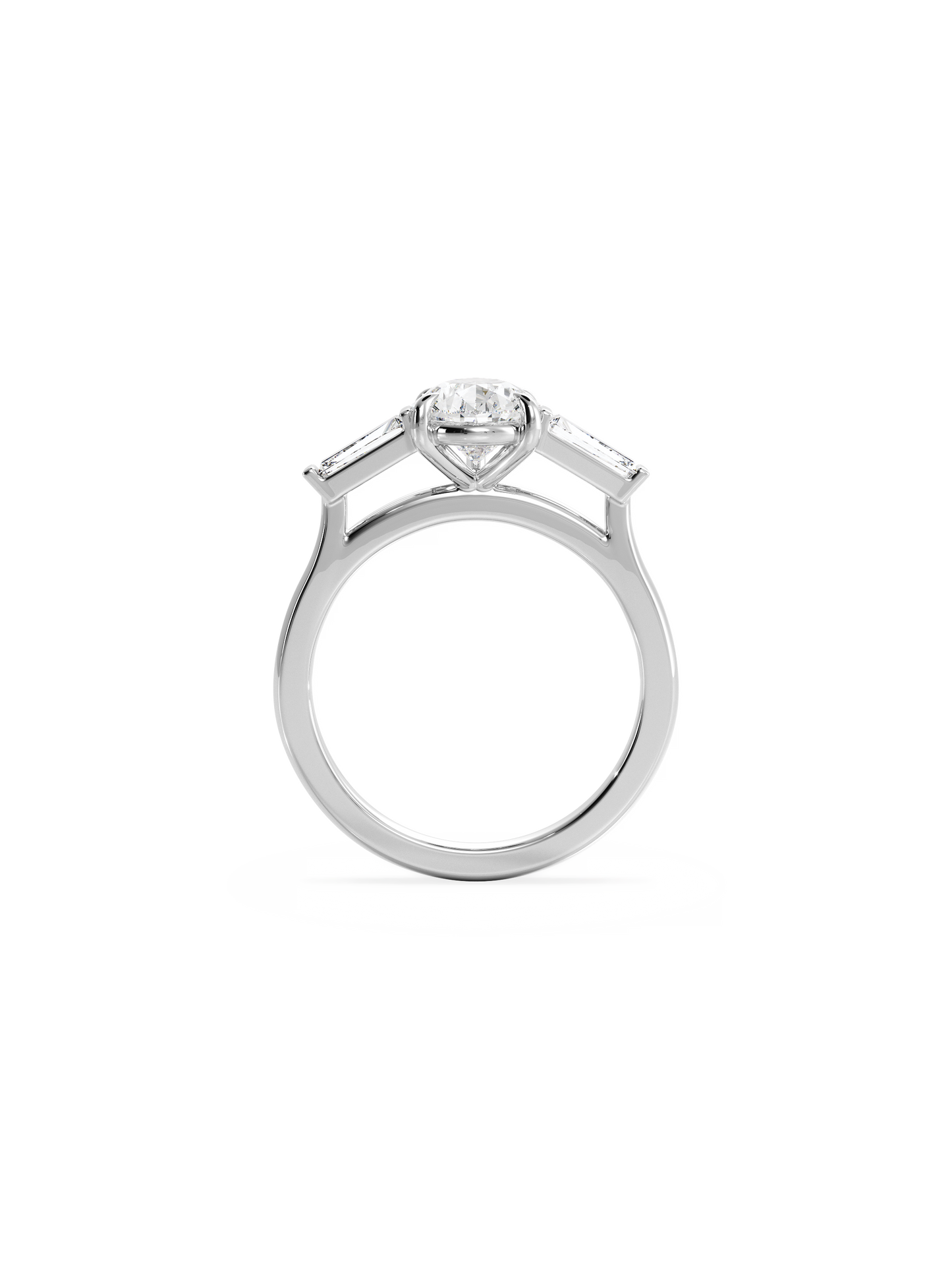 2 CT Round Three Stones Lab Grown Diamond Engagement Ring