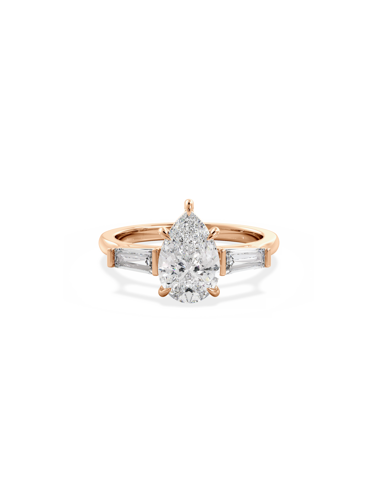 2 CT Round Three Stones Lab Grown Diamond Engagement Ring