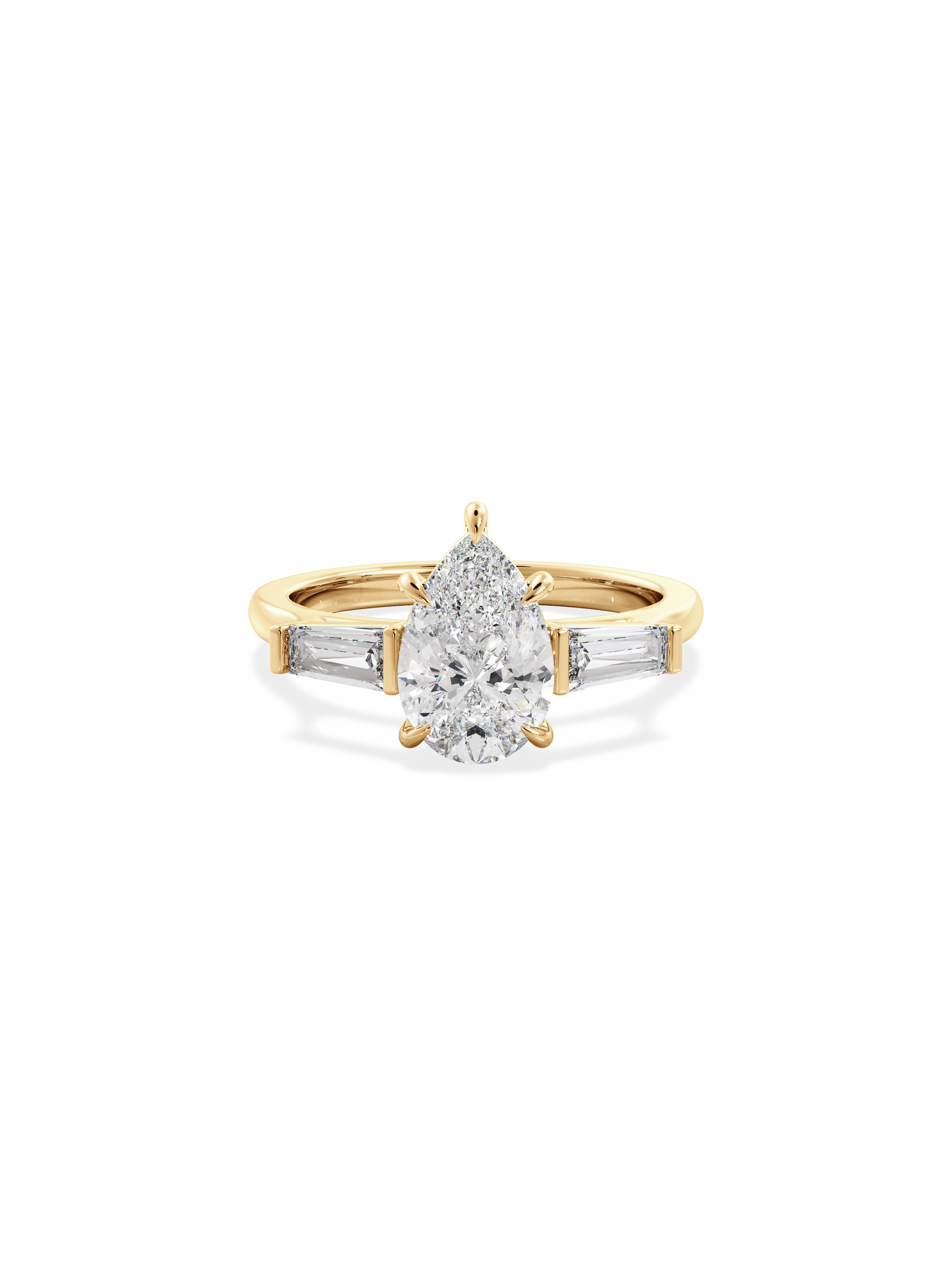 2 CT Round Three Stones Lab Grown Diamond Engagement Ring