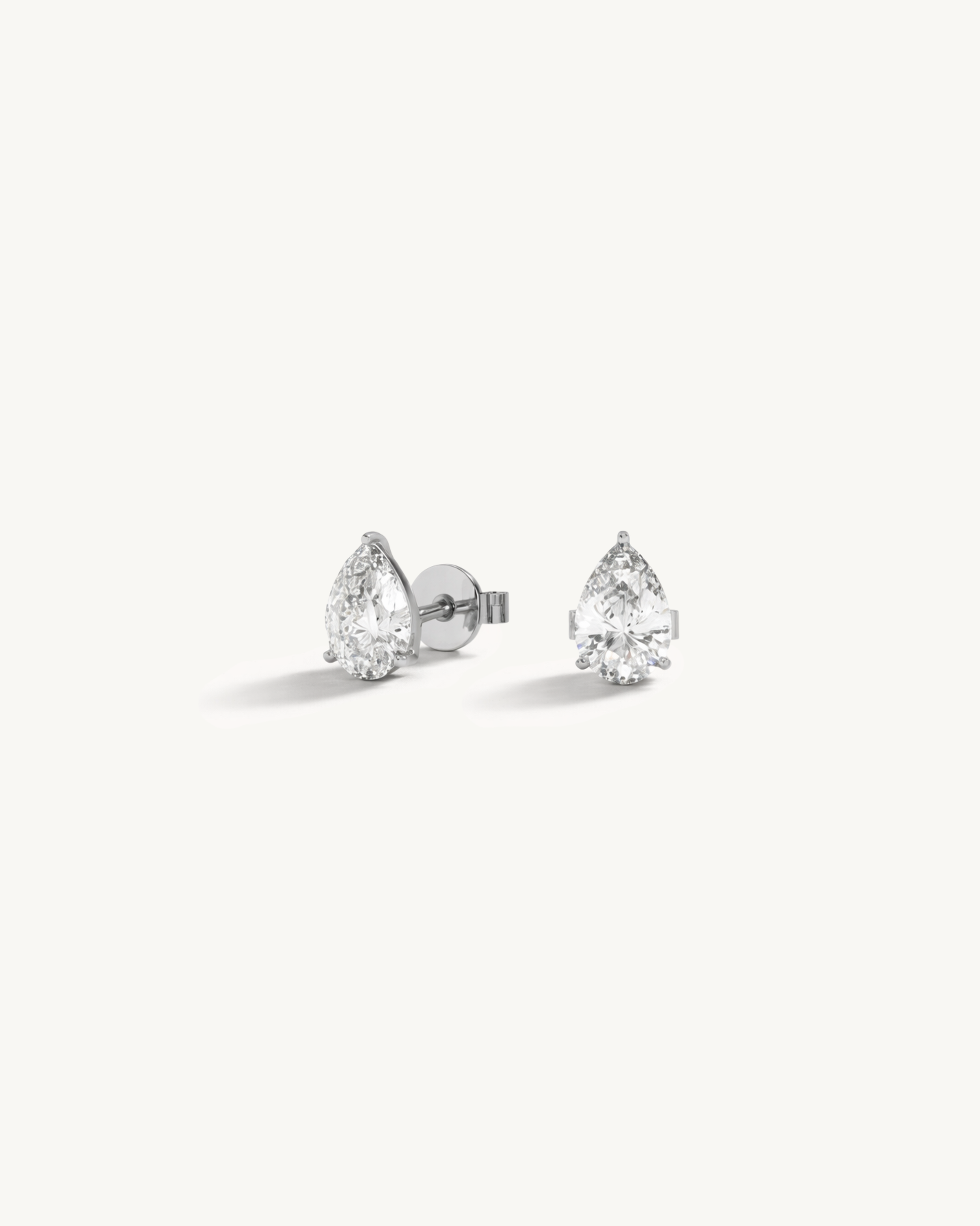 1.0 CT Round Bezel Solitaire Lab Grown Diamond Earrings
