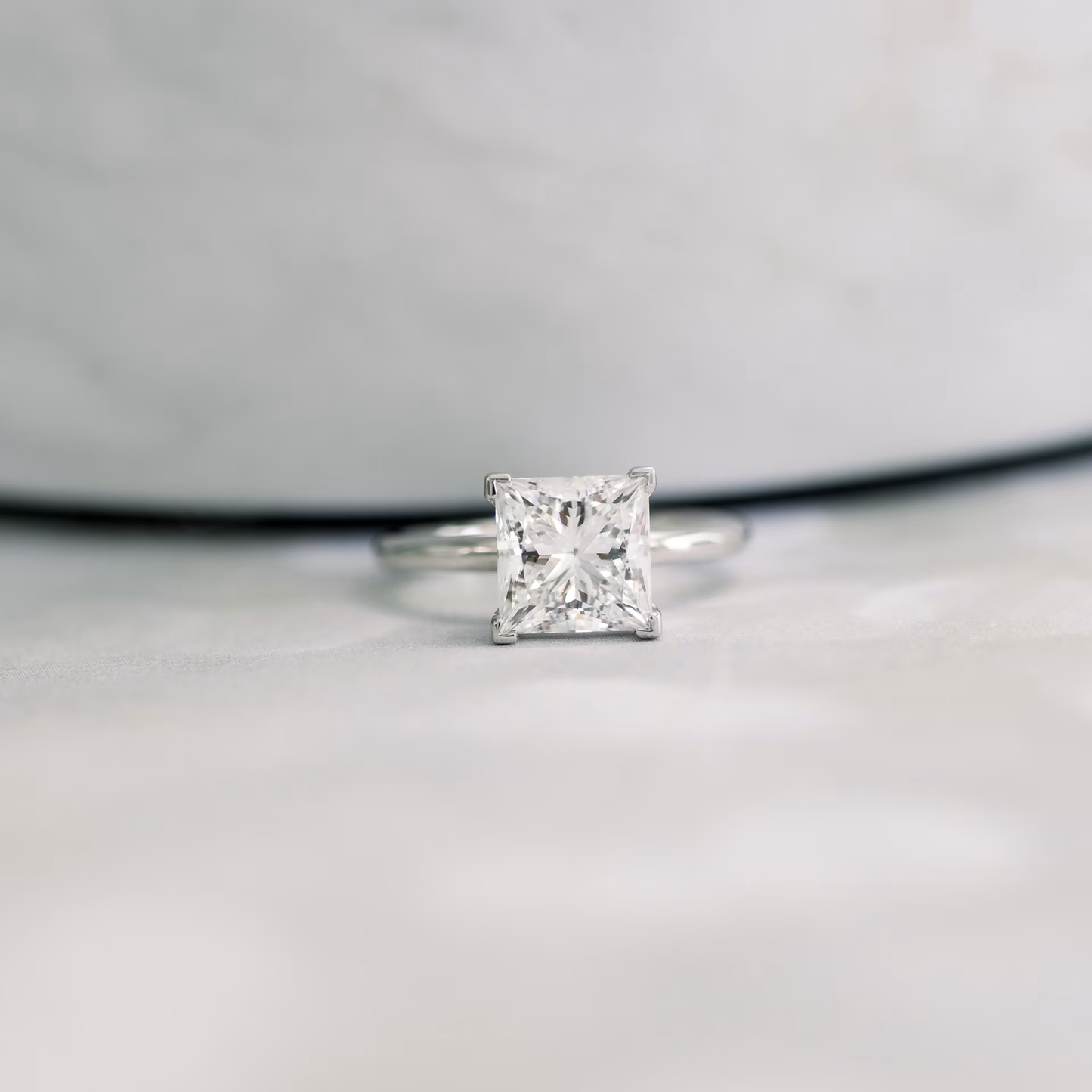 Marquise Cut Cluster Styled Lab Grown Diamond Engagement Ring