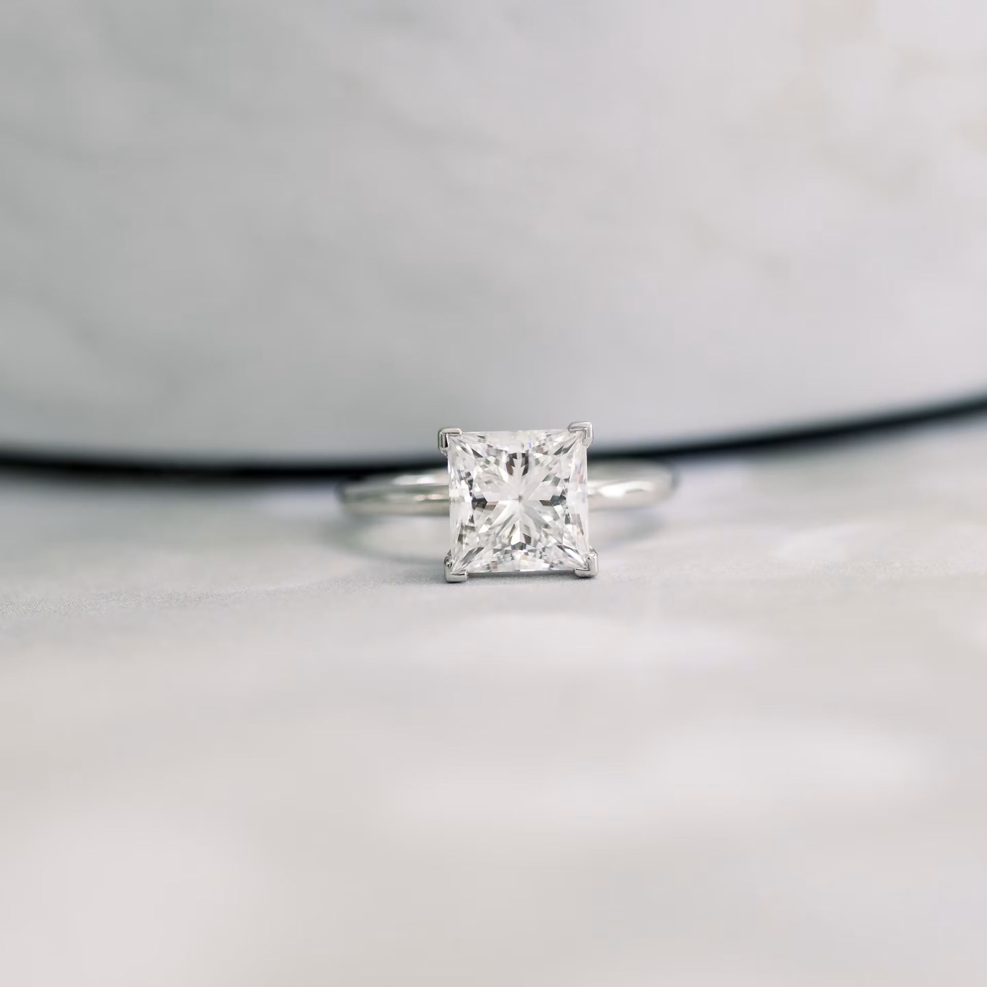 Marquise Cut Cluster Styled Lab Grown Diamond Engagement Ring
