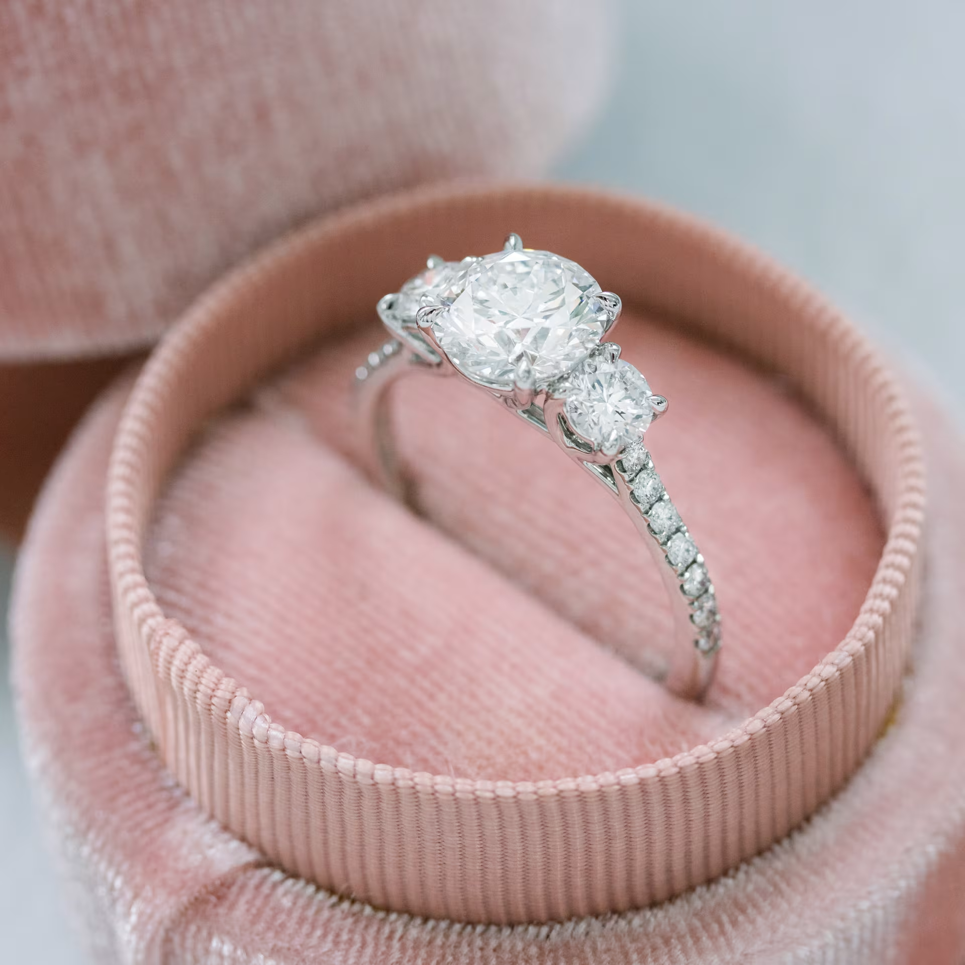 Marquise Cut Cluster Styled Lab Grown Diamond Engagement Ring