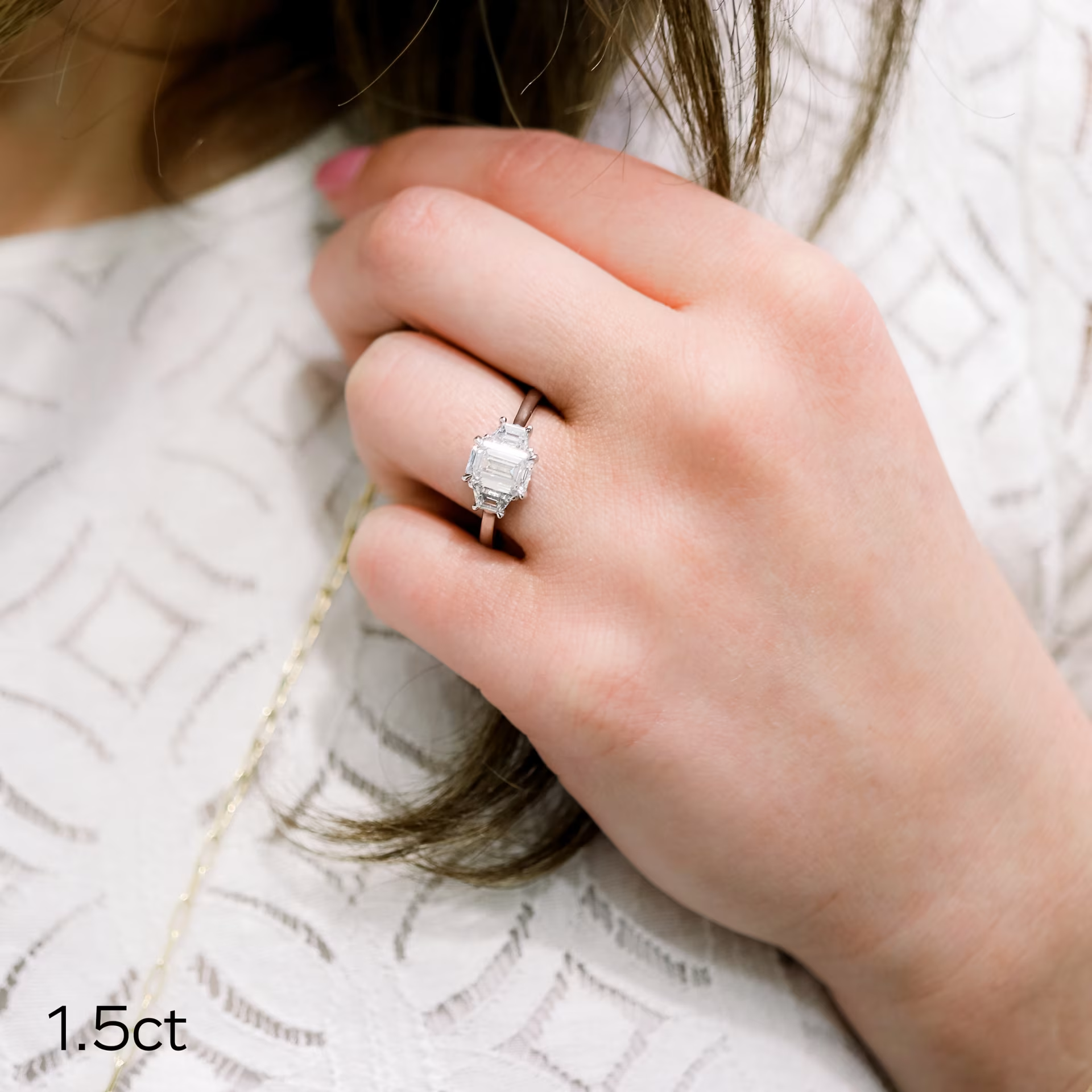 Marquise Cut Cluster Styled Lab Grown Diamond Engagement Ring