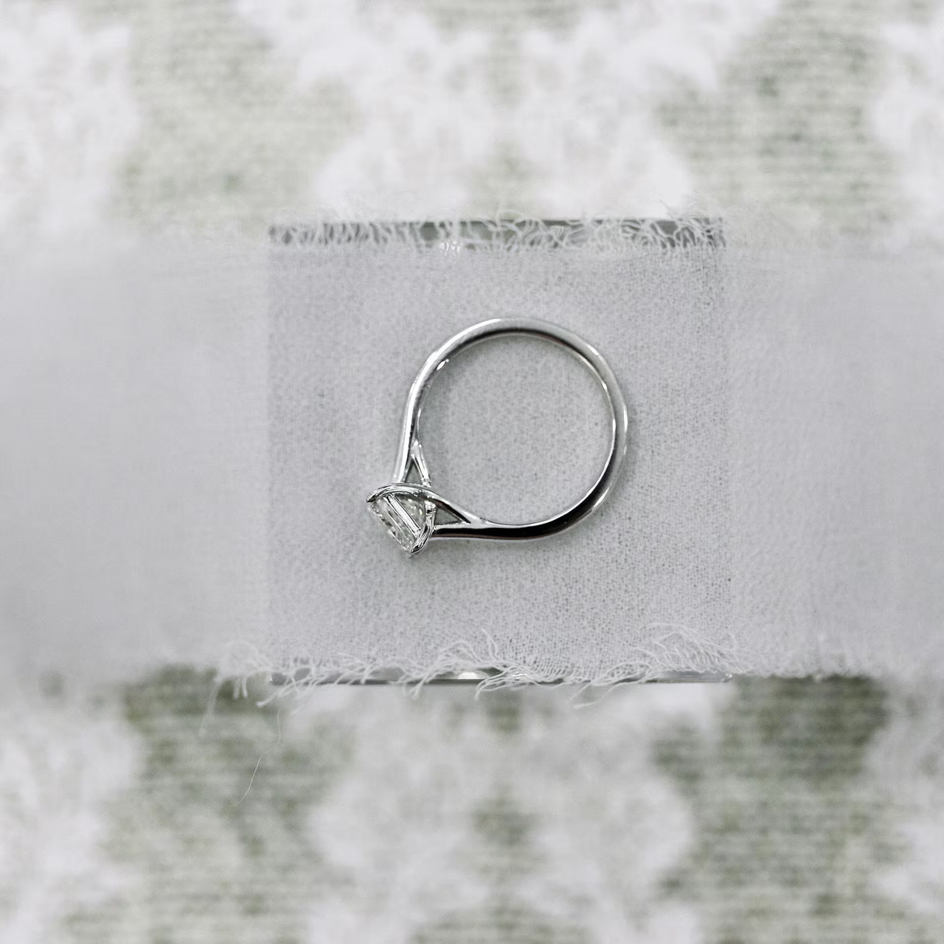 Marquise Cut Cluster Styled Lab Grown Diamond Engagement Ring