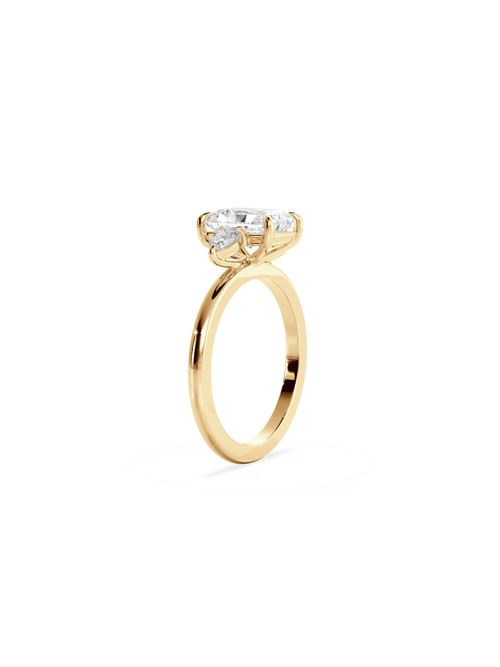 2 CT Round Three Stones Lab Grown Diamond Engagement Ring