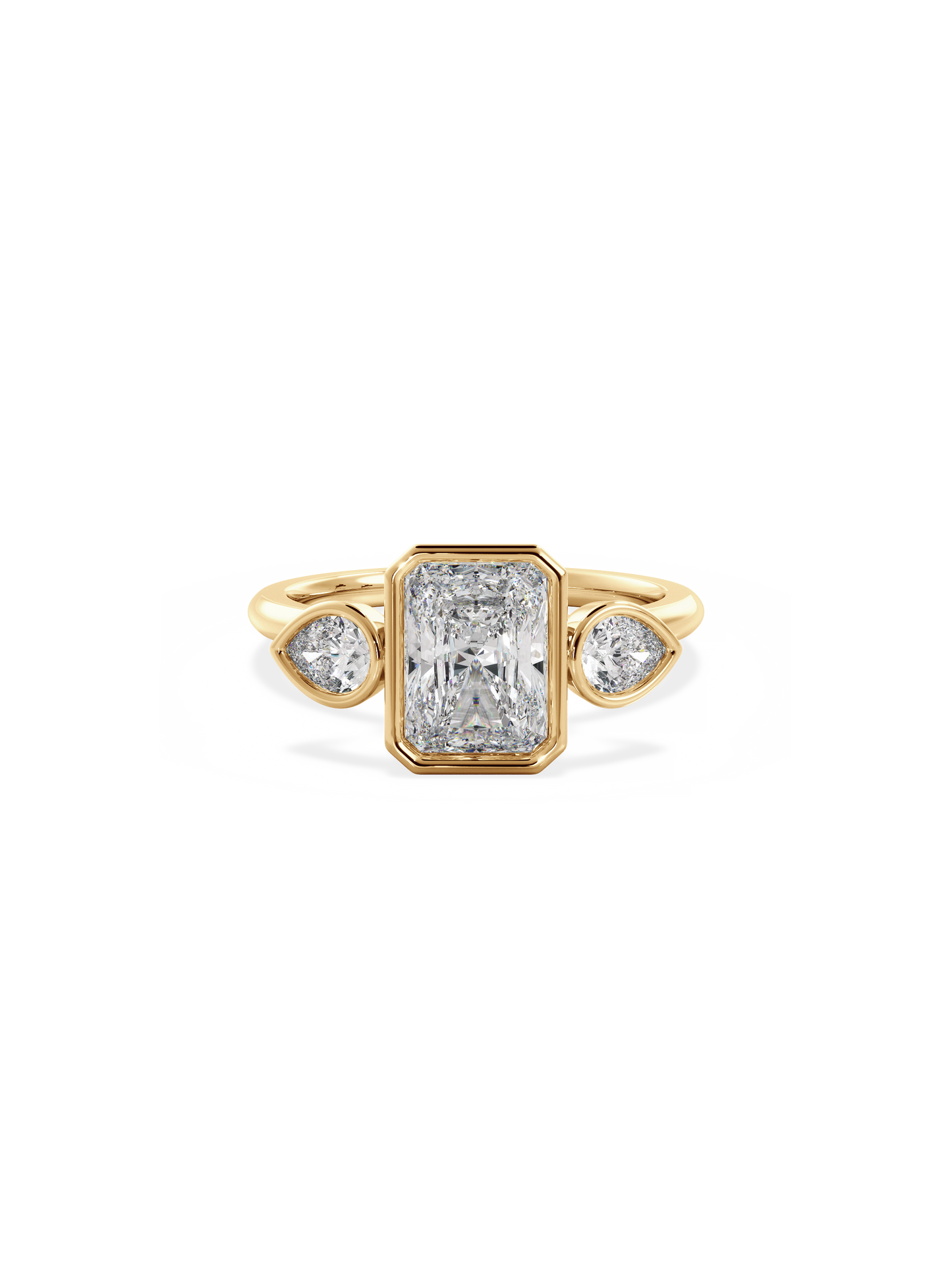 2 CT Round Three Stones Lab Grown Diamond Engagement Ring