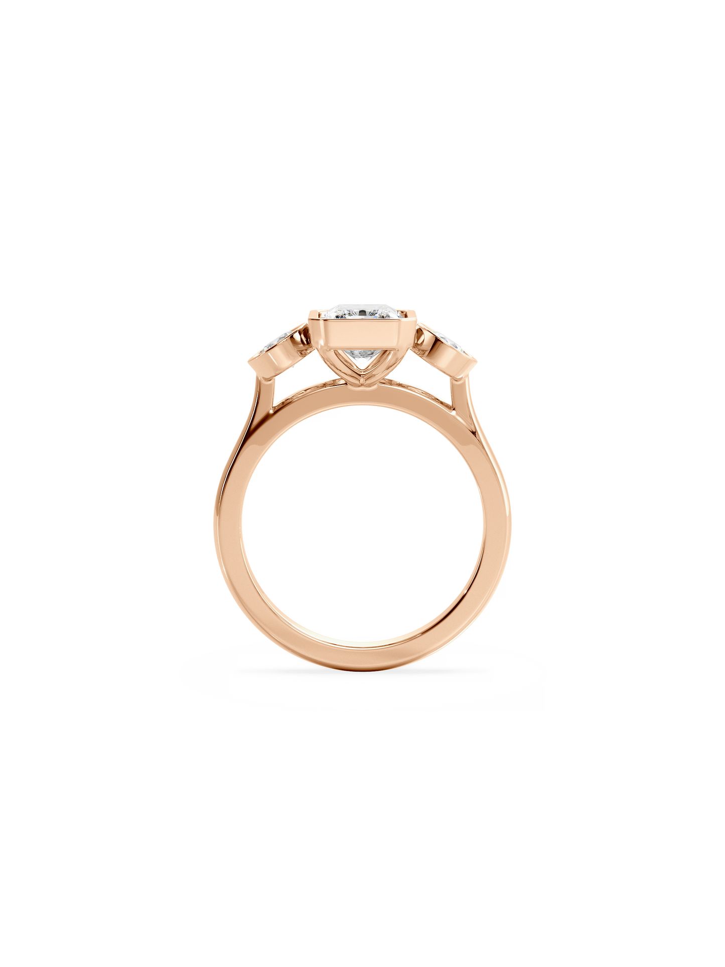 2 CT Round Three Stones Lab Grown Diamond Engagement Ring