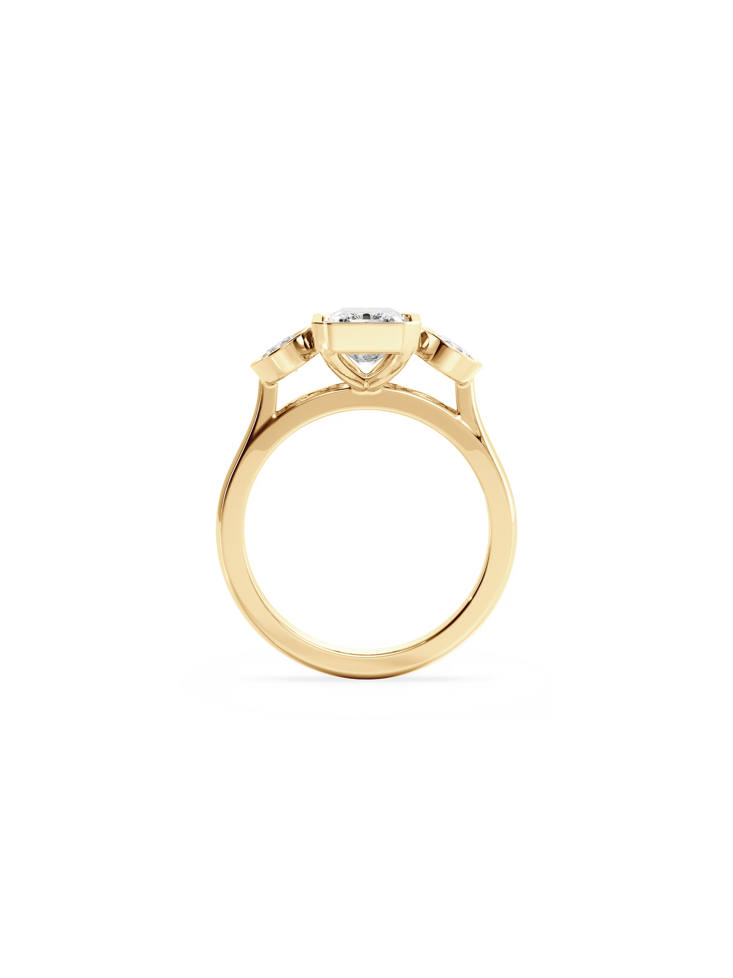 2 CT Round Three Stones Lab Grown Diamond Engagement Ring
