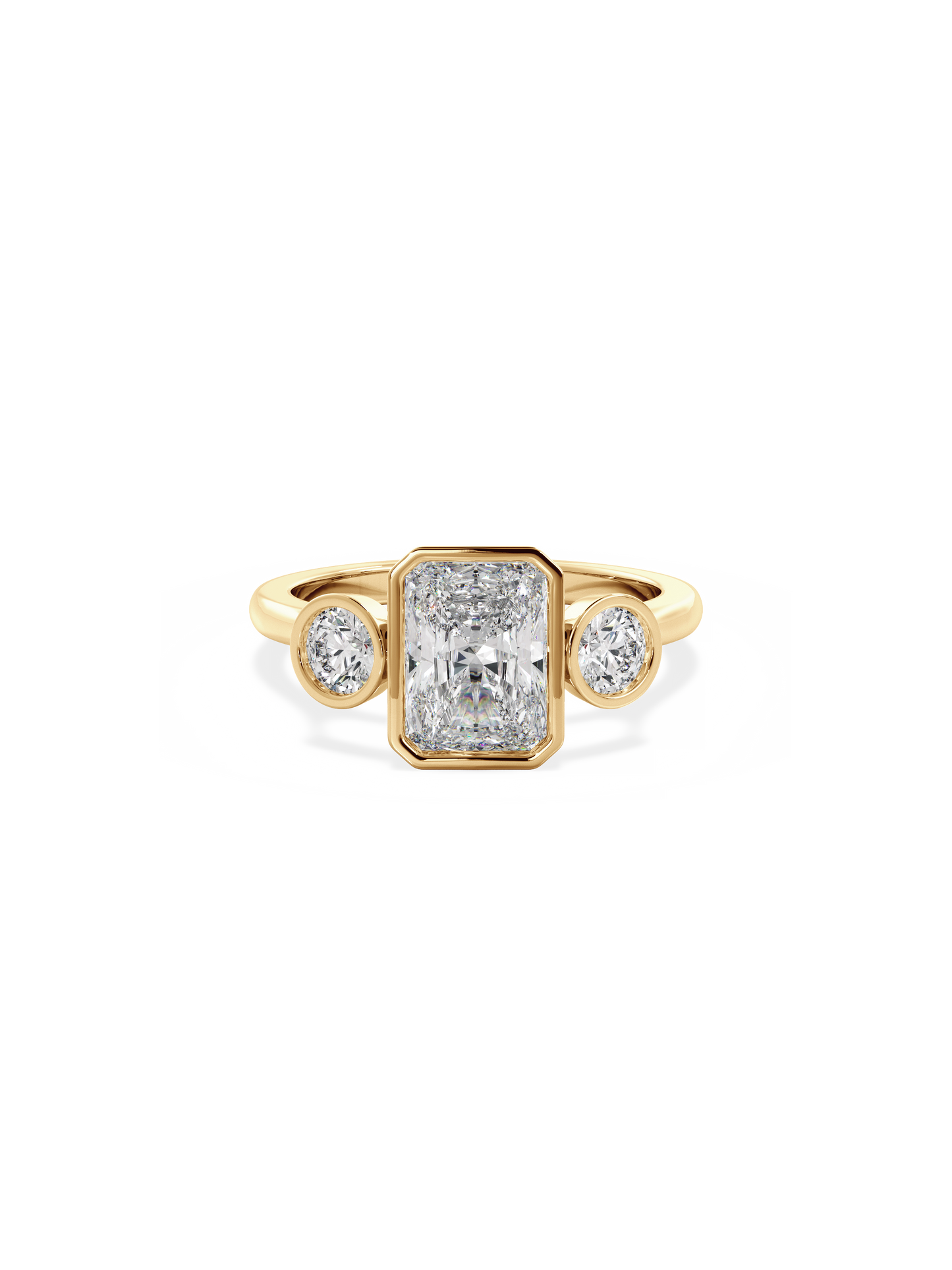 2 CT Round Three Stones Lab Grown Diamond Engagement Ring