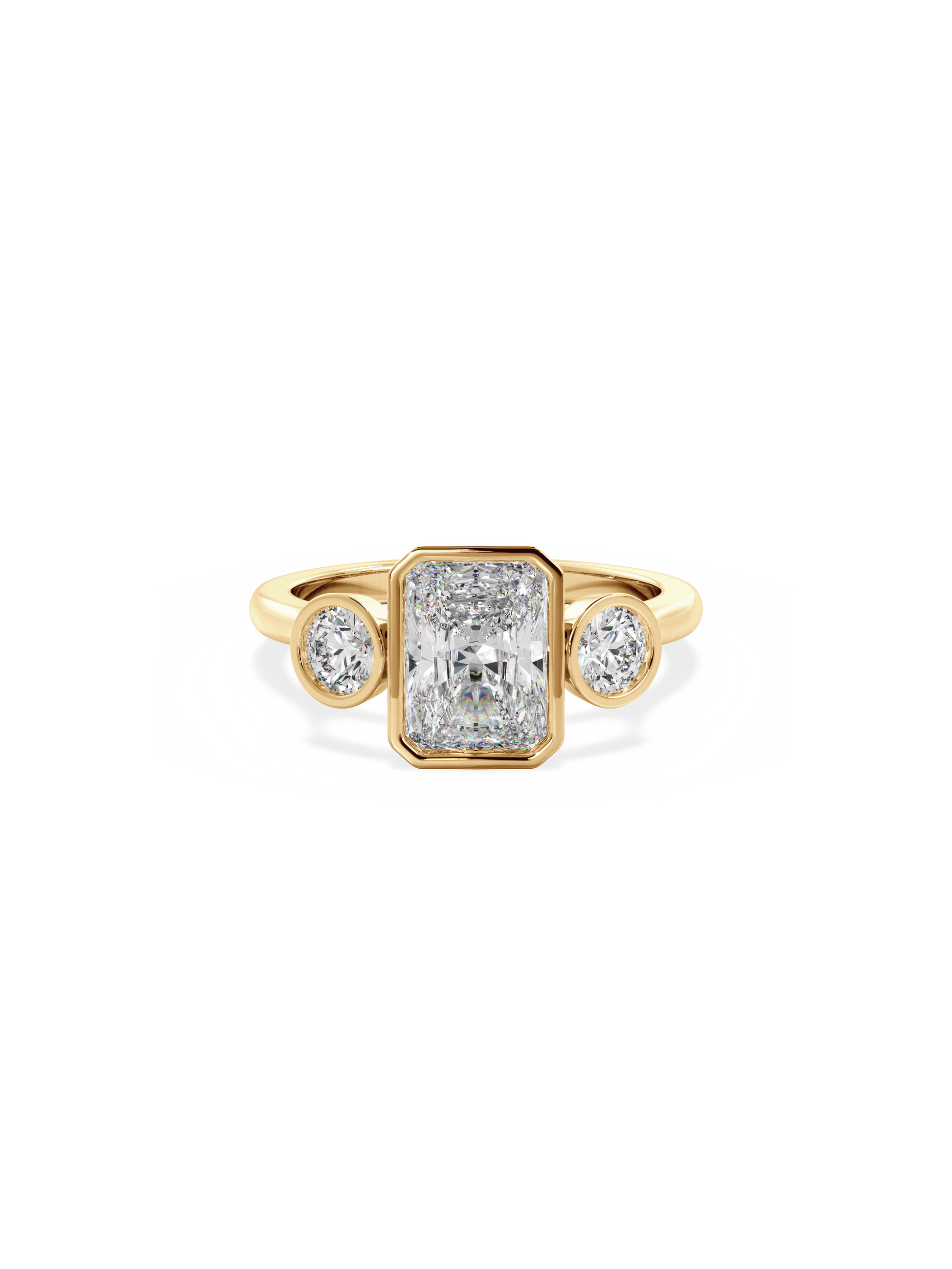 2 CT Round Three Stones Lab Grown Diamond Engagement Ring