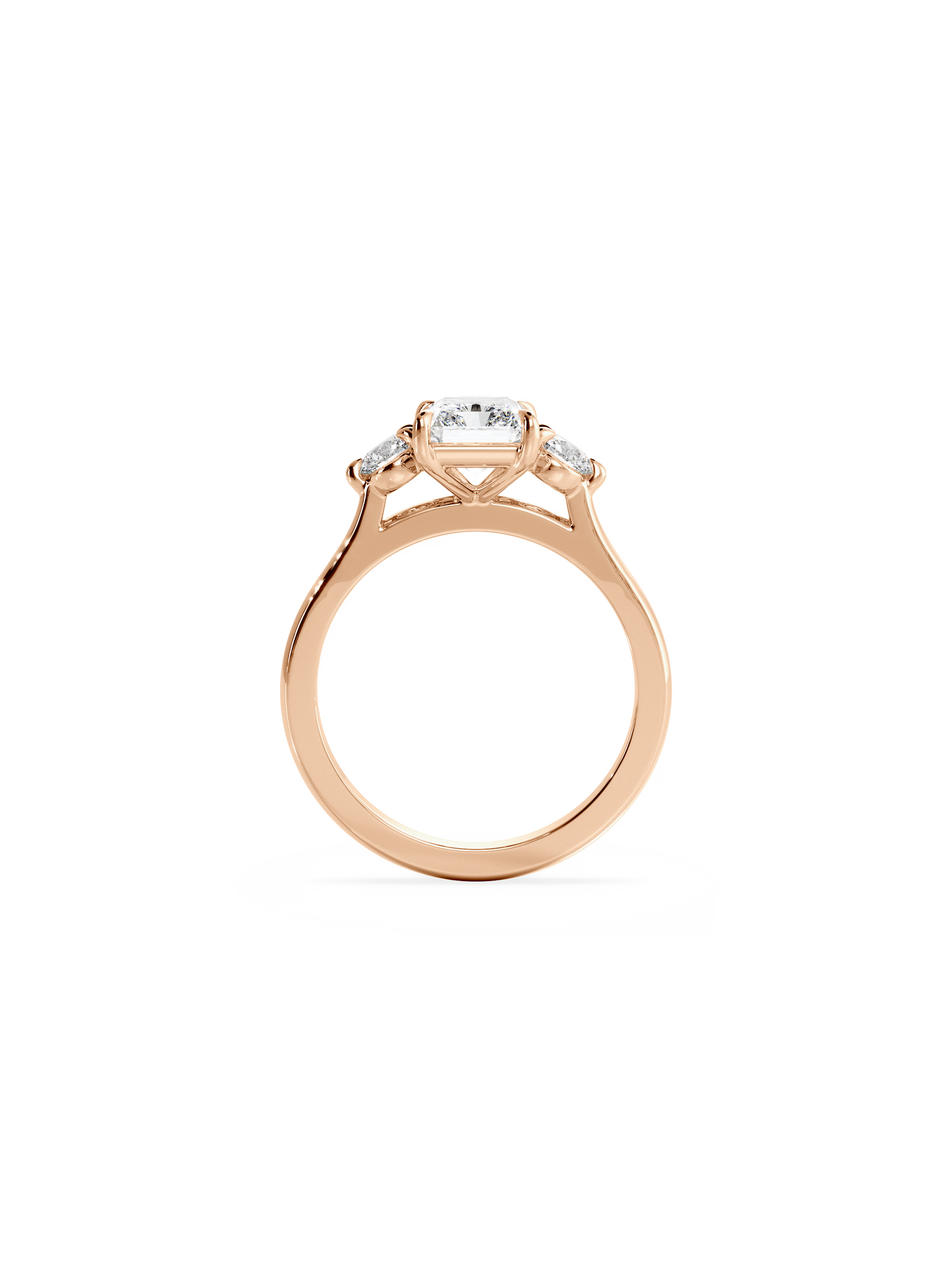2 CT Round Three Stones Lab Grown Diamond Engagement Ring