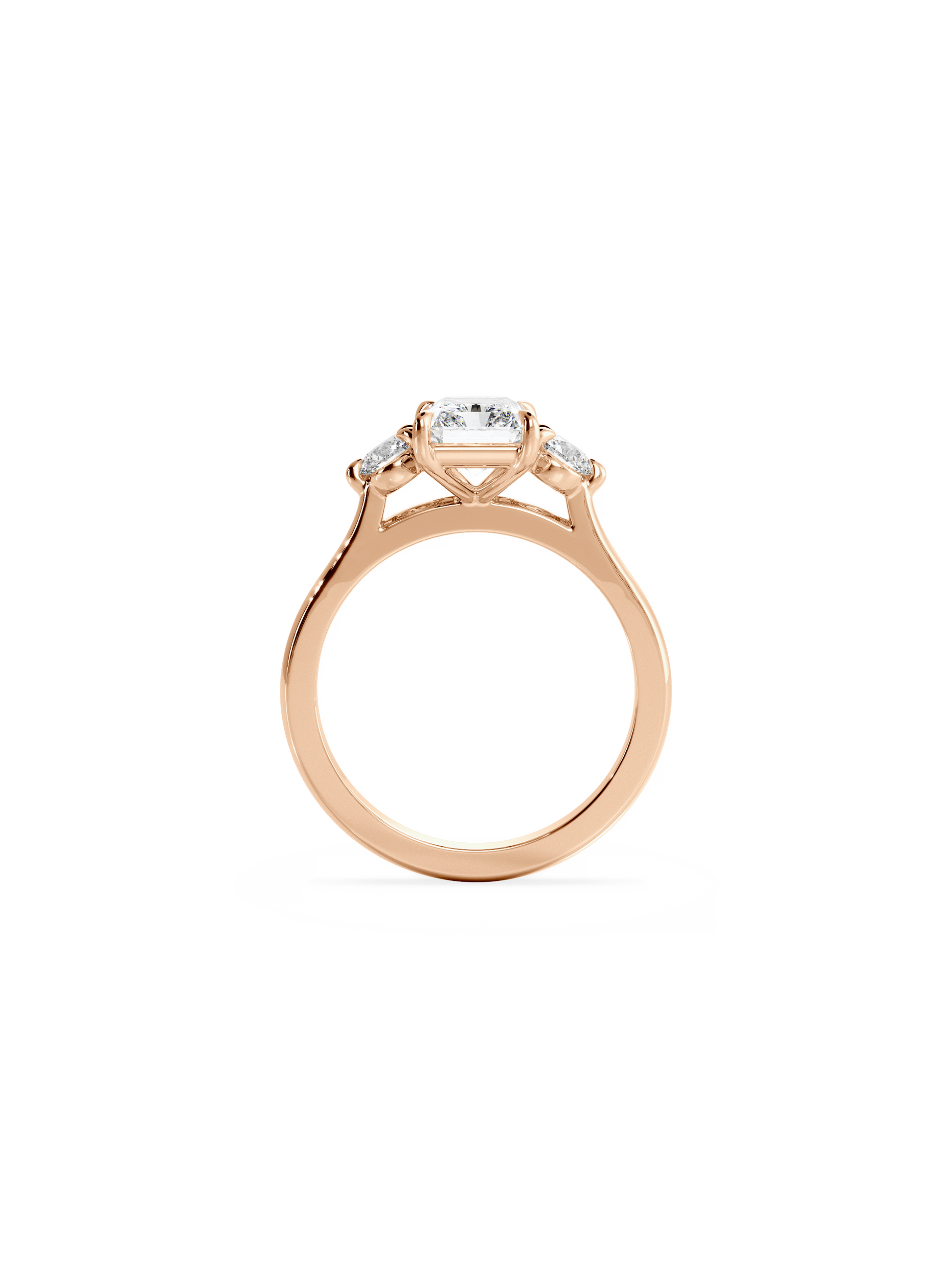 2 CT Round Three Stones Lab Grown Diamond Engagement Ring