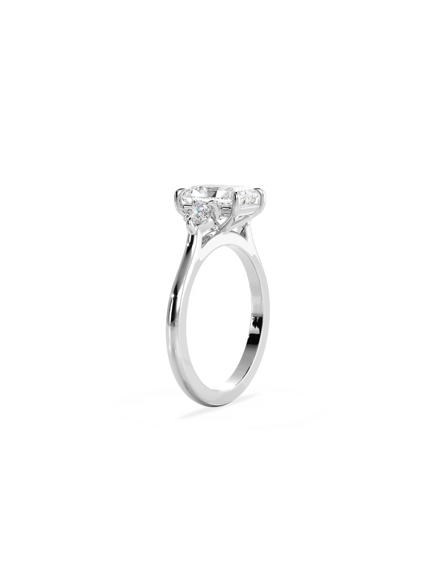 2 CT Round Three Stones Lab Grown Diamond Engagement Ring