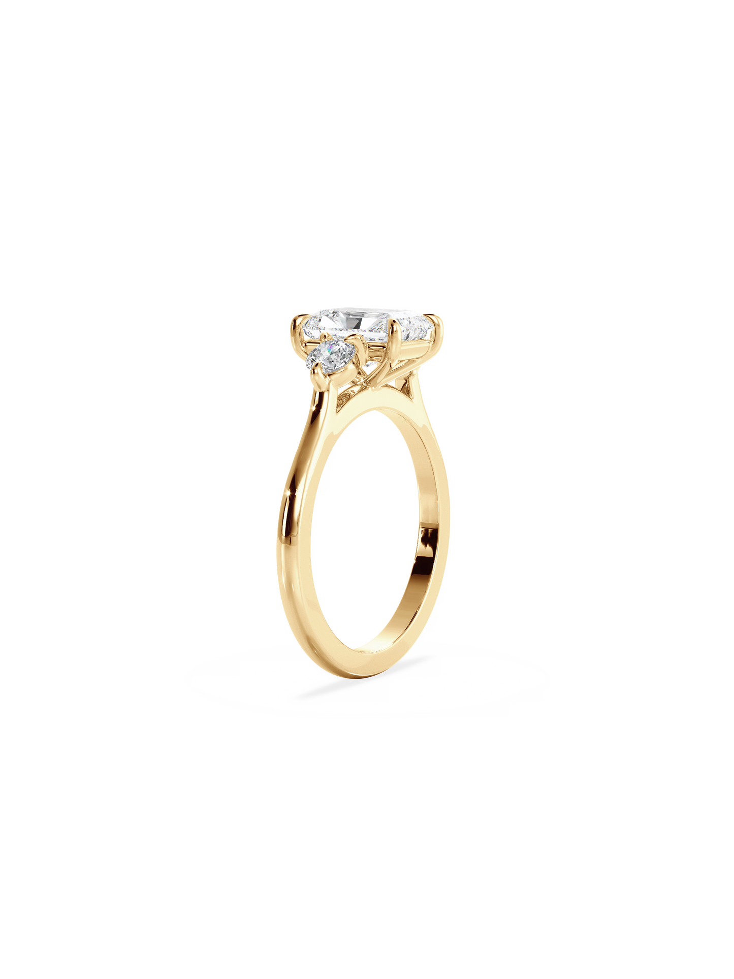 2 CT Round Three Stones Lab Grown Diamond Engagement Ring