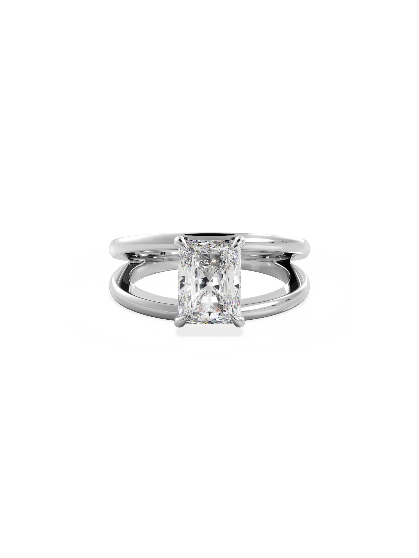 2 CT Round Three Stones Lab Grown Diamond Engagement Ring