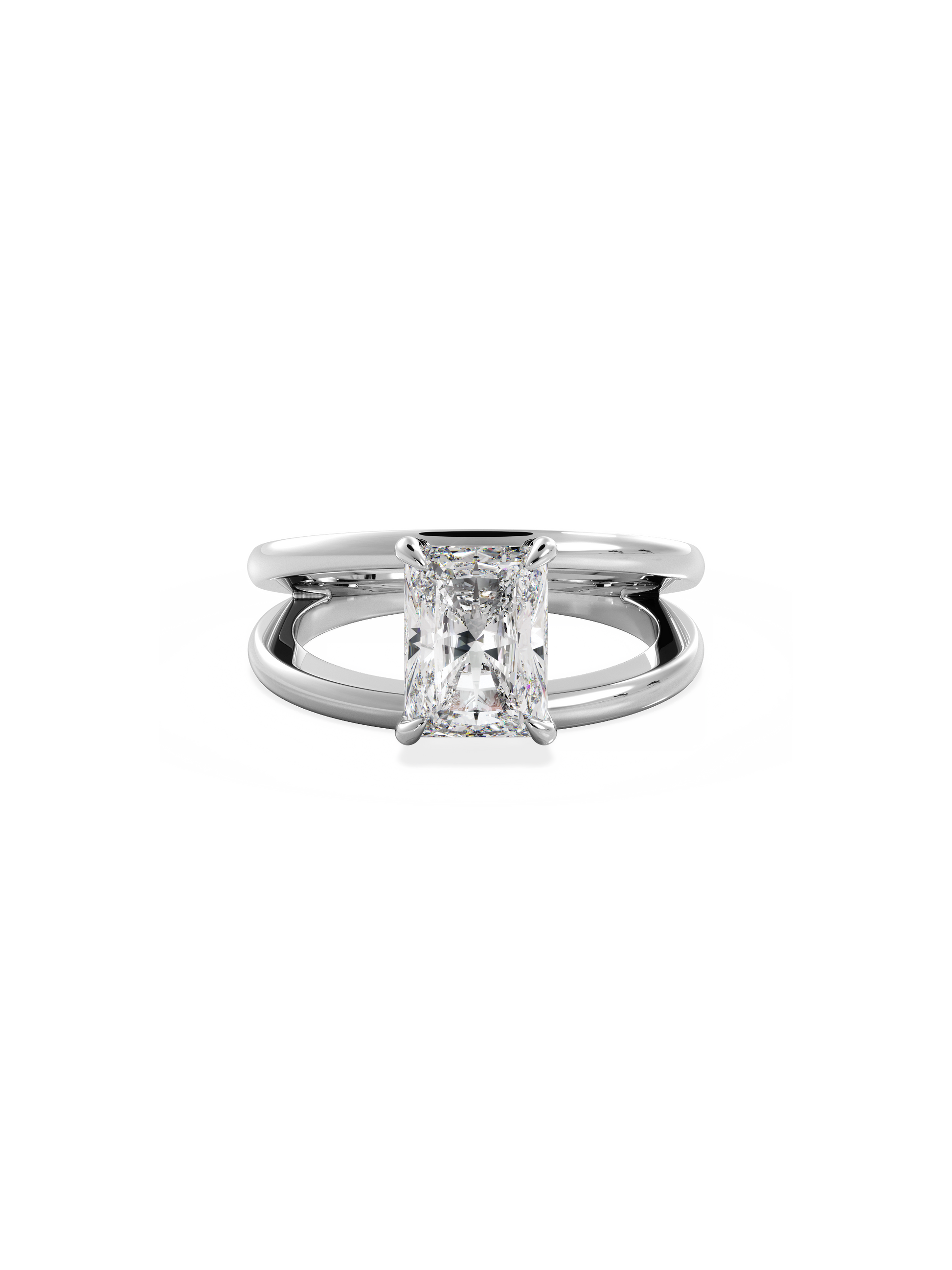 2 CT Round Three Stones Lab Grown Diamond Engagement Ring
