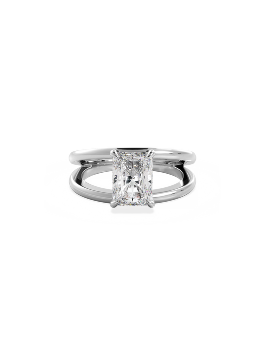 2 CT Round Three Stones Lab Grown Diamond Engagement Ring
