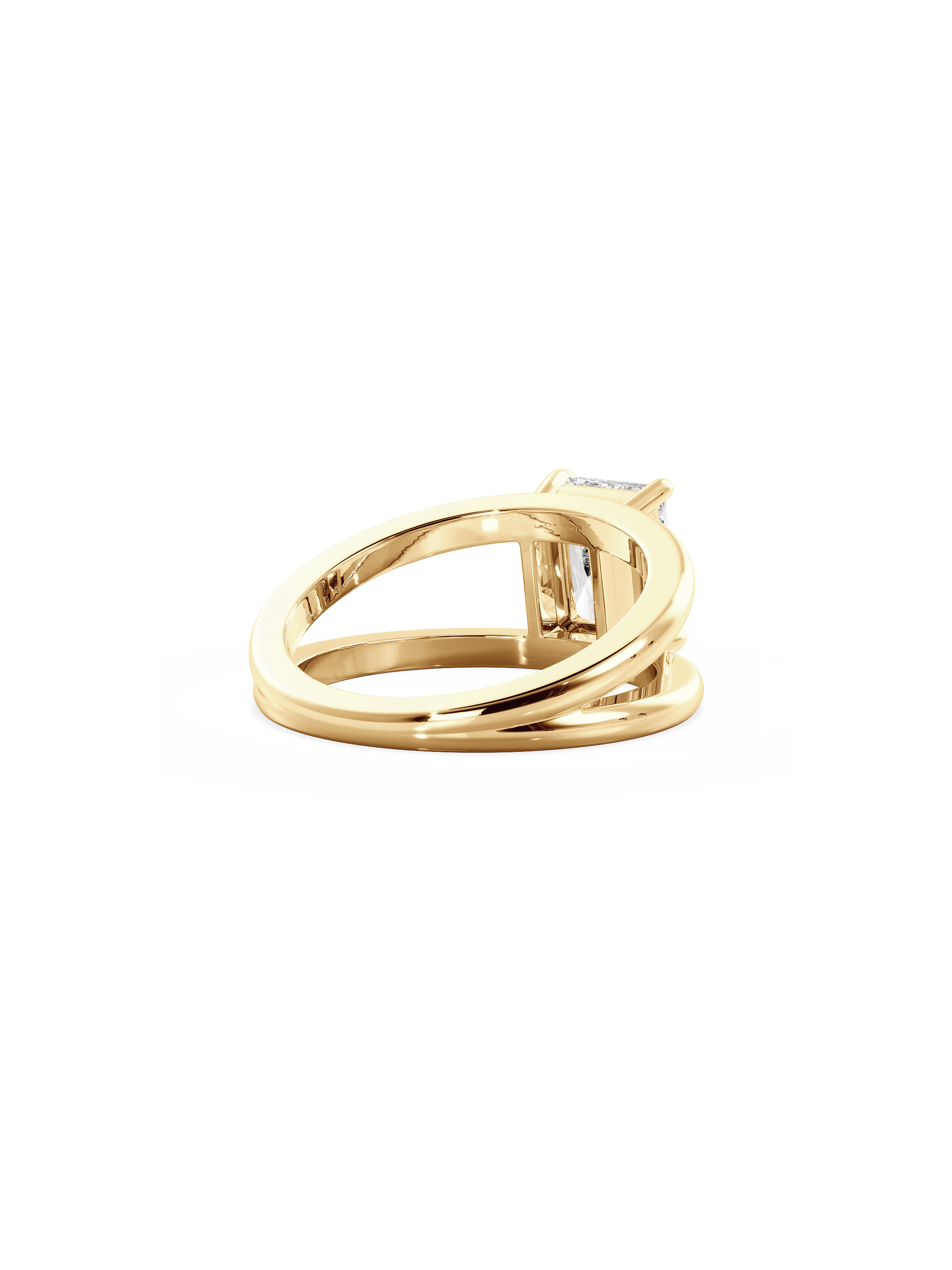 2 CT Round Three Stones Lab Grown Diamond Engagement Ring