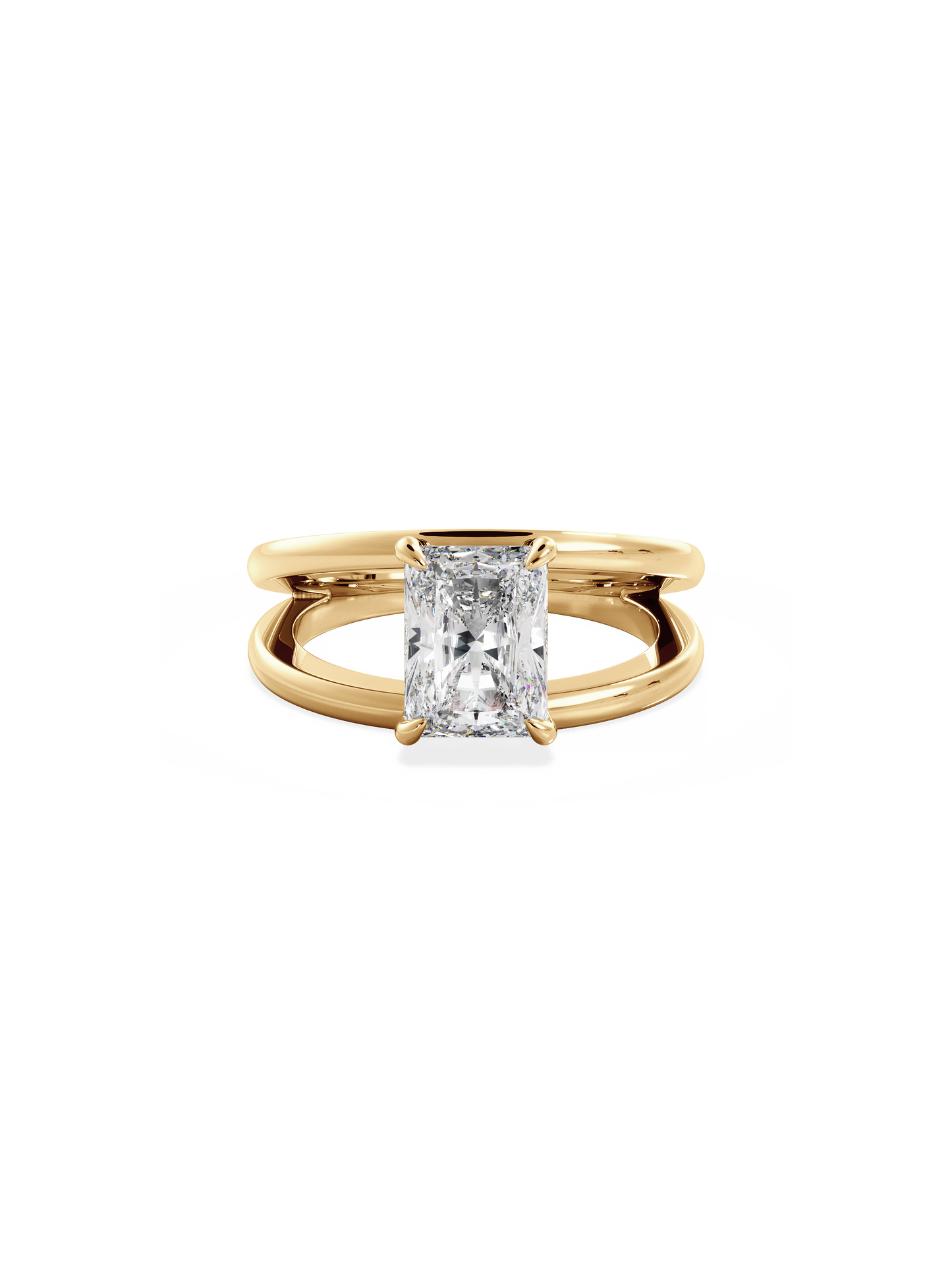 2 CT Round Three Stones Lab Grown Diamond Engagement Ring