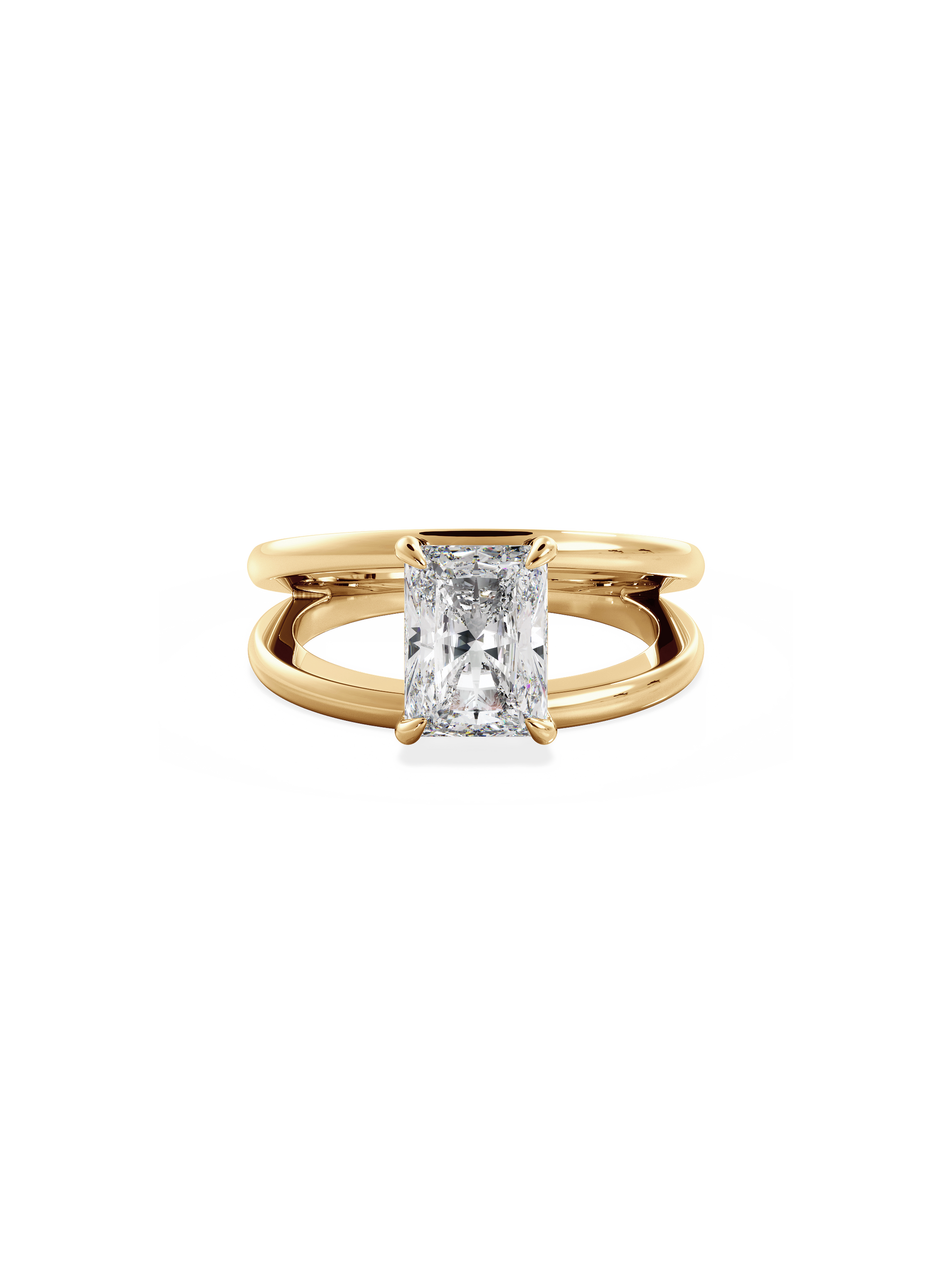 2 CT Round Three Stones Lab Grown Diamond Engagement Ring