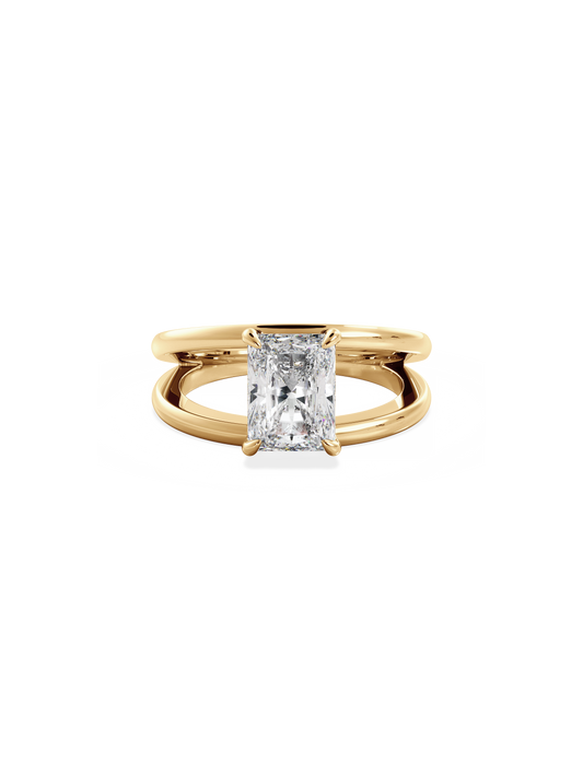 2 CT Round Three Stones Lab Grown Diamond Engagement Ring