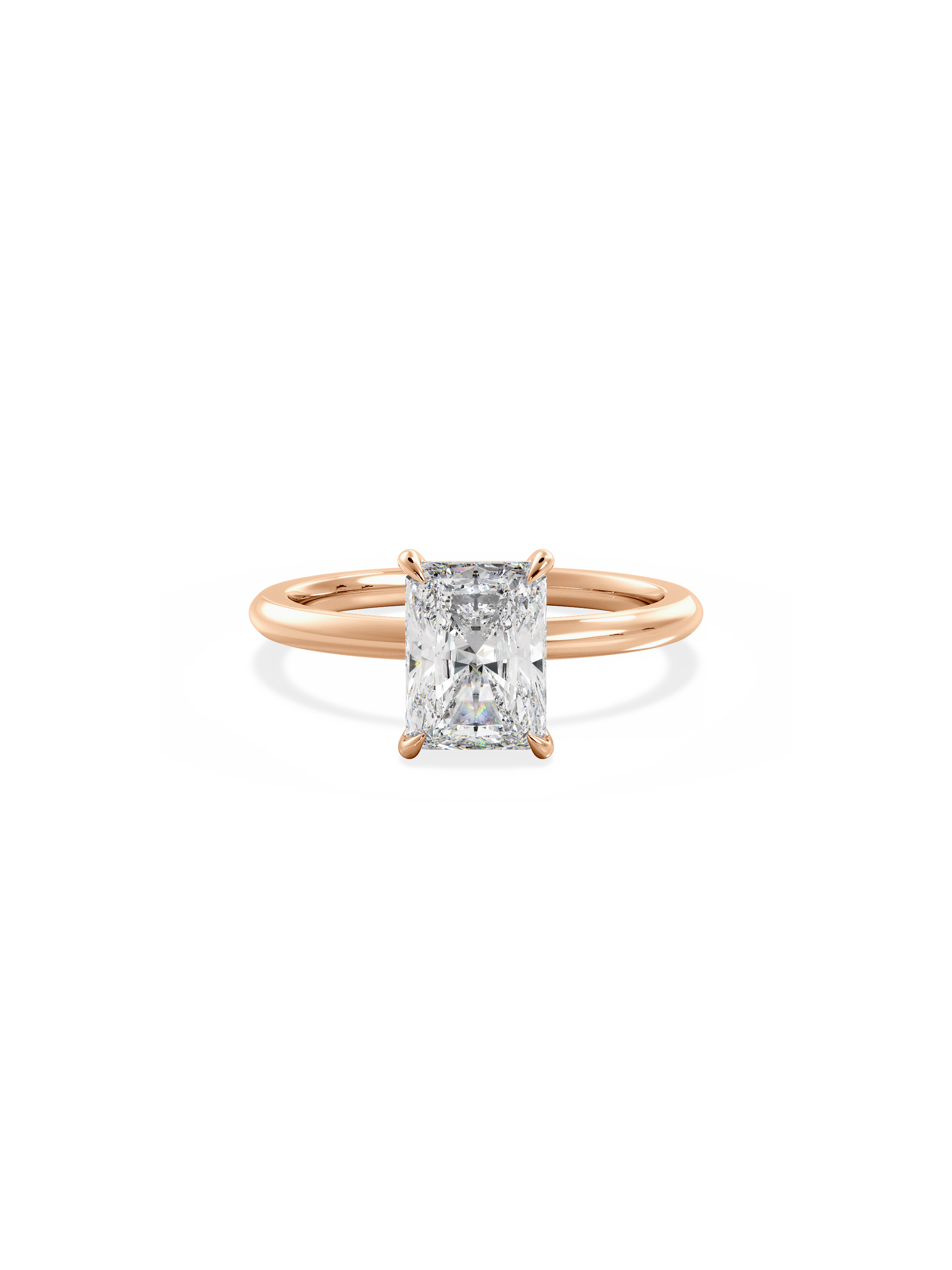 2 CT Round Three Stones Lab Grown Diamond Engagement Ring