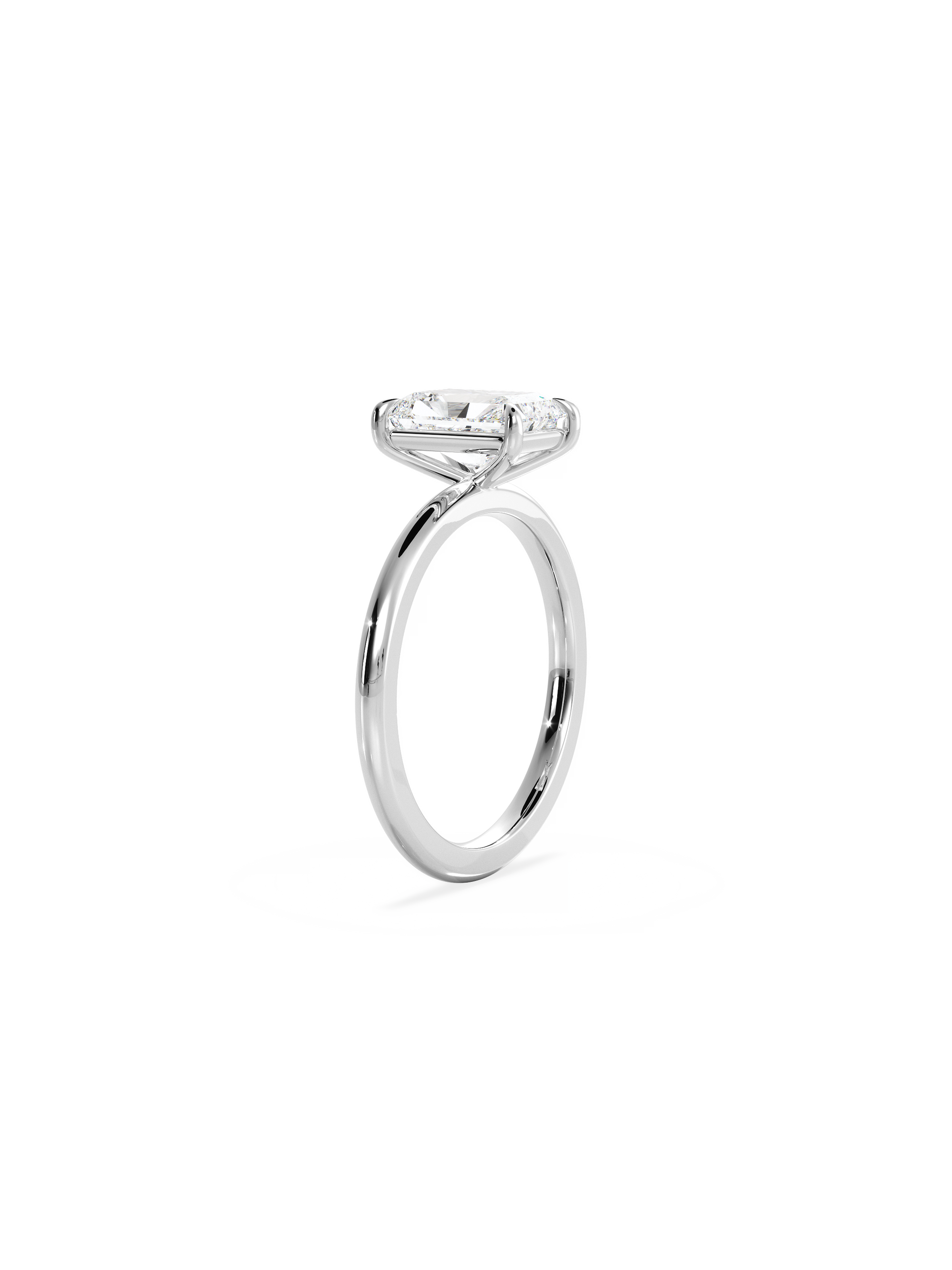2 CT Round Three Stones Lab Grown Diamond Engagement Ring